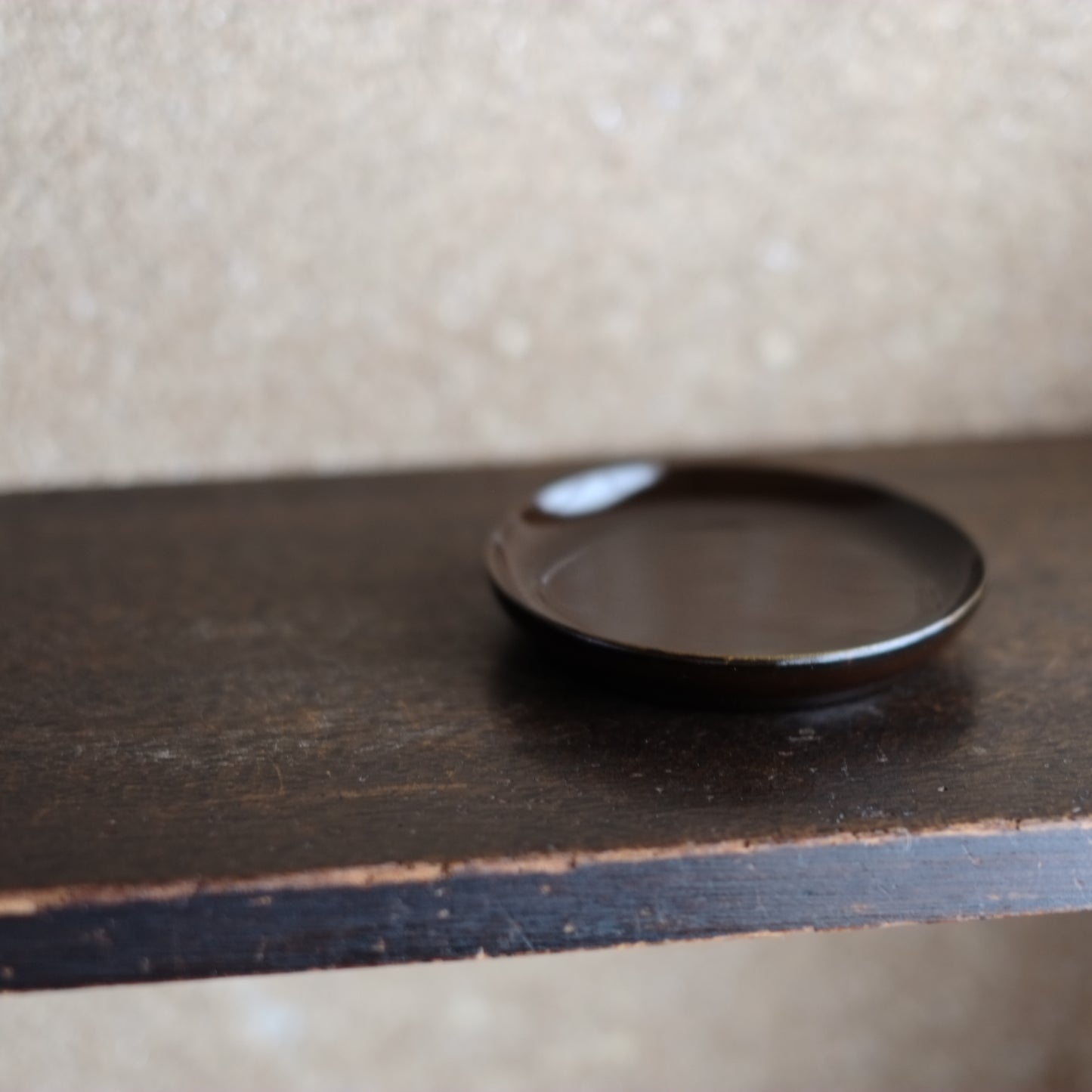 縁金溜黒漆小皿 (小) (江戸後期〜明治初期)