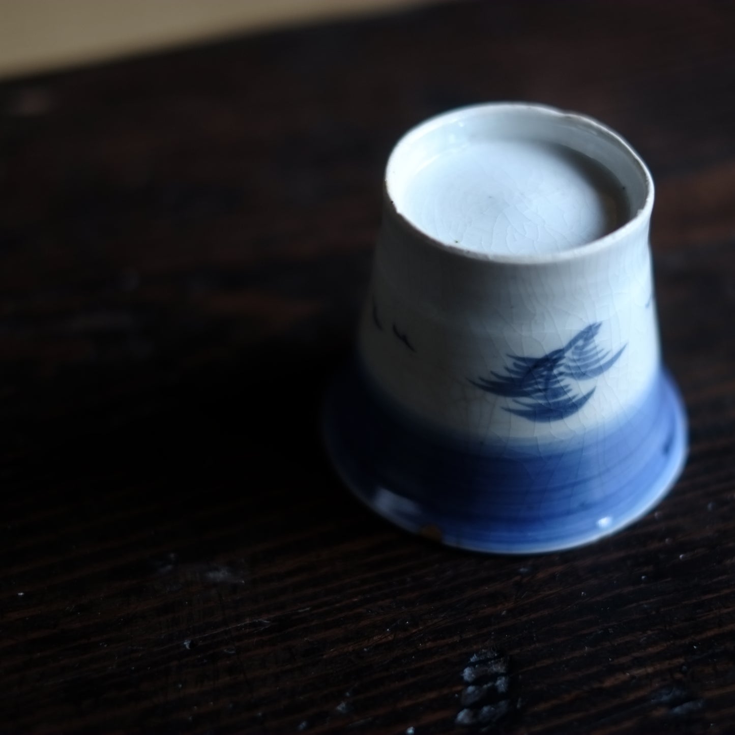 古伊万里 広東形 雁松文 蕎麦猪口(江戸時代)