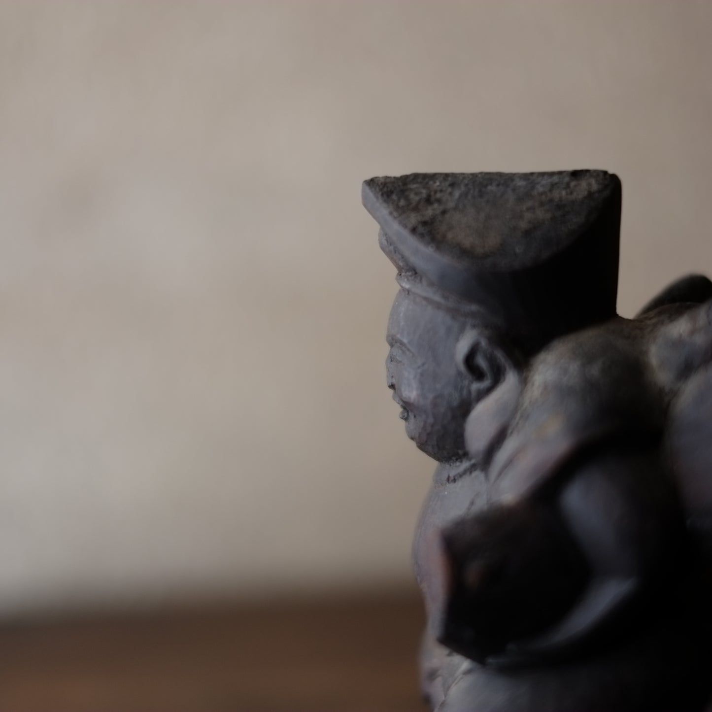 時代 木彫 恵比寿像 (江戸時代)