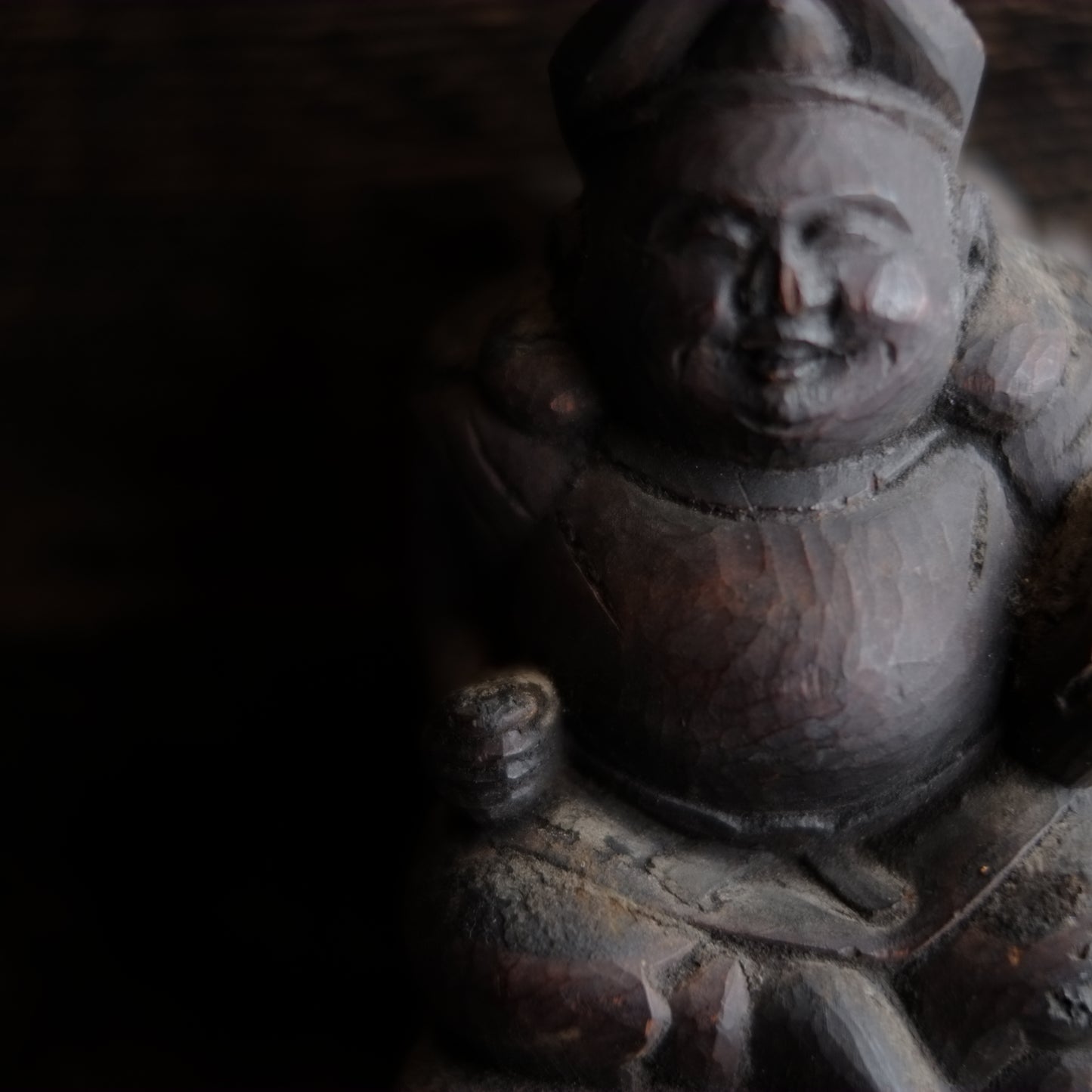 時代 木彫 恵比寿像 (江戸時代)