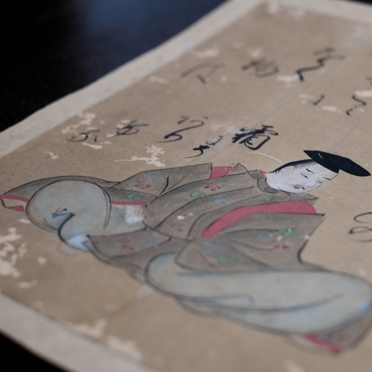 肉筆彩筆 三十六歌仙絵色紙 平兼盛 (江戸時代)
