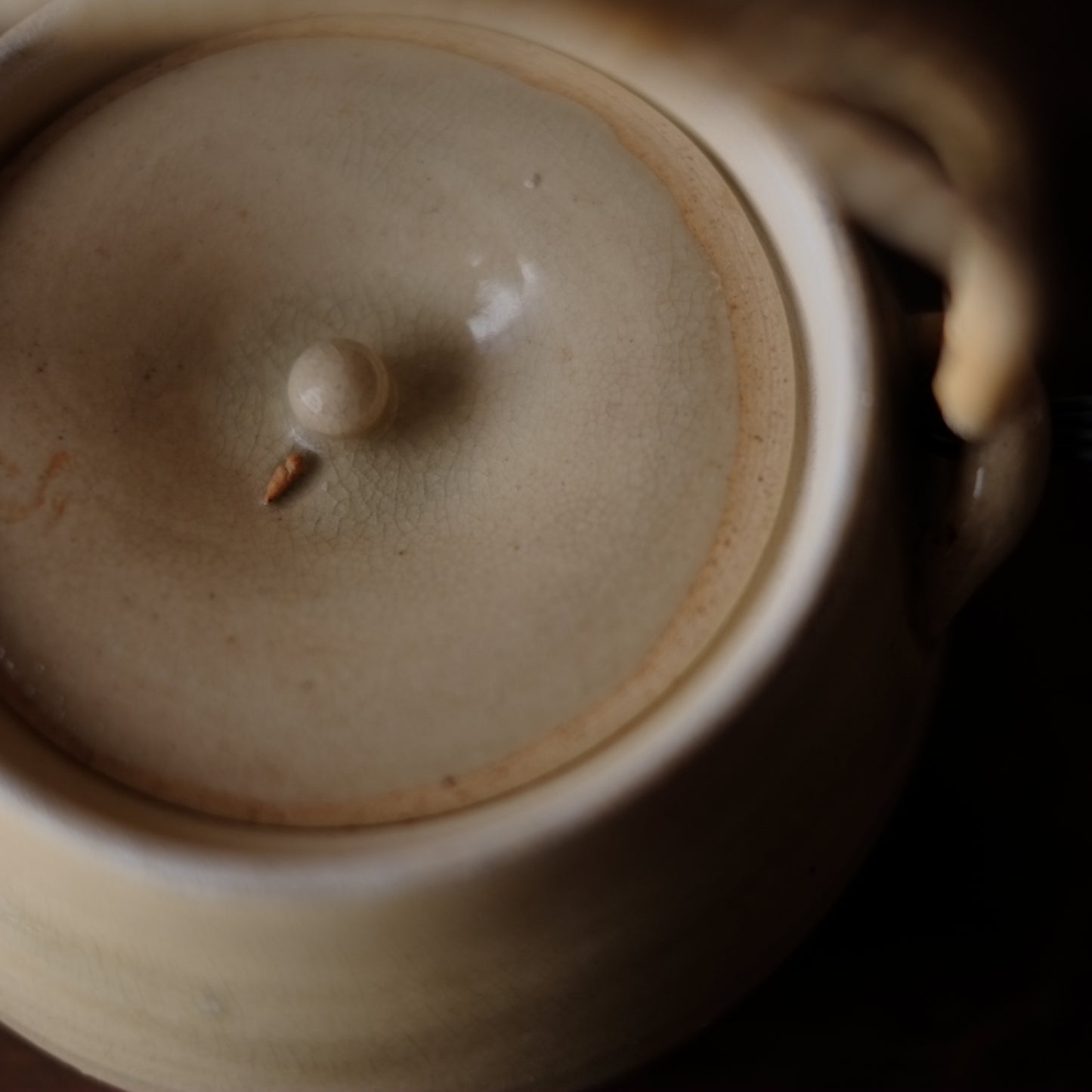 時代 灰釉土瓶 茶急須 (戦前頃)