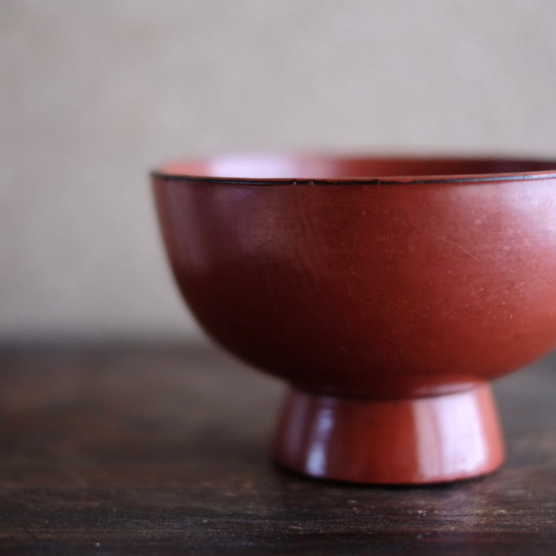 古能登・古輪島塗朱椀　（江戸時代）