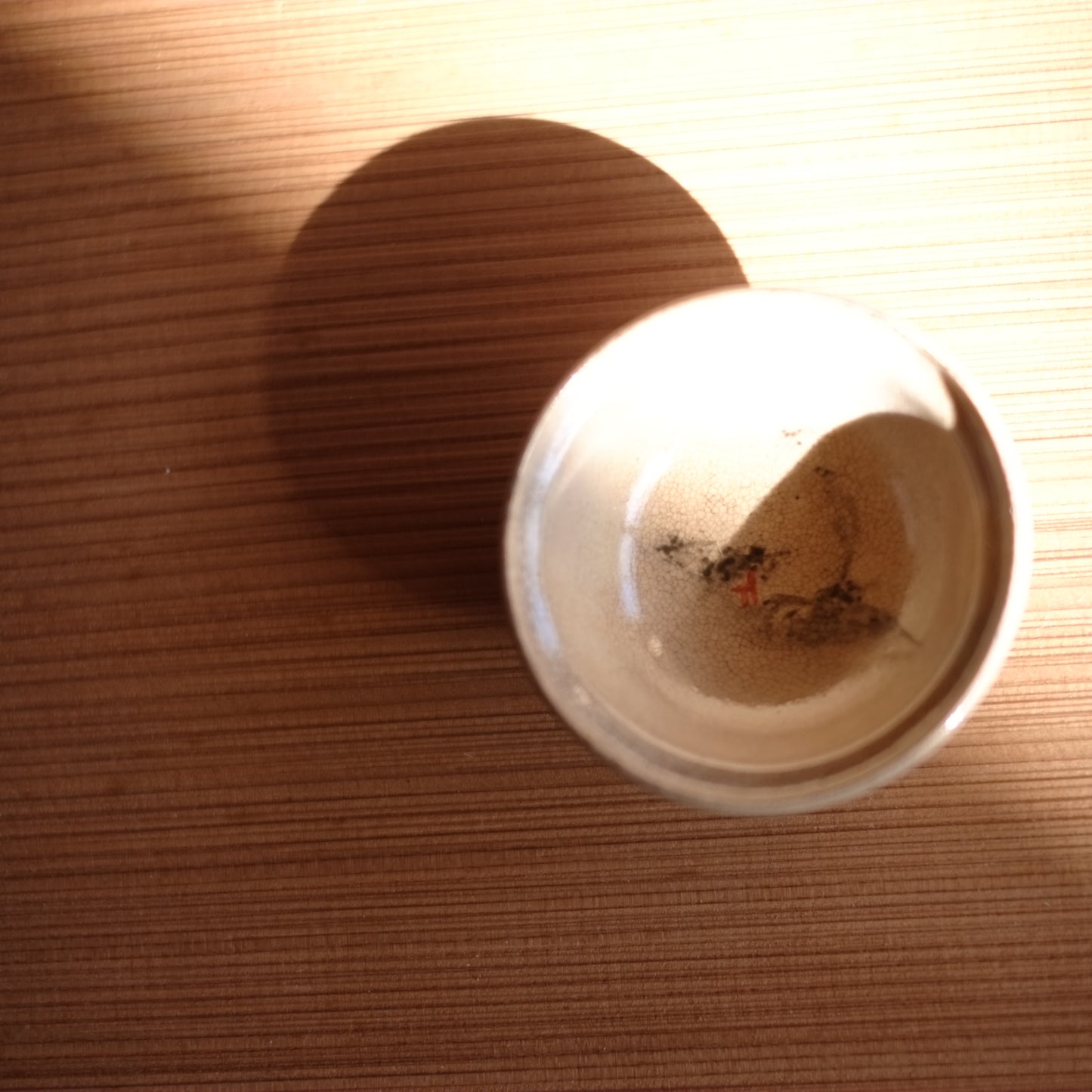 時代　長石釉　鳥居図盃　(幕末-明治頃　19世紀末)