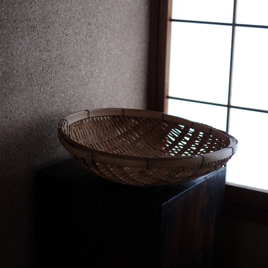 時代 竹編 平ざる (昭和期)
