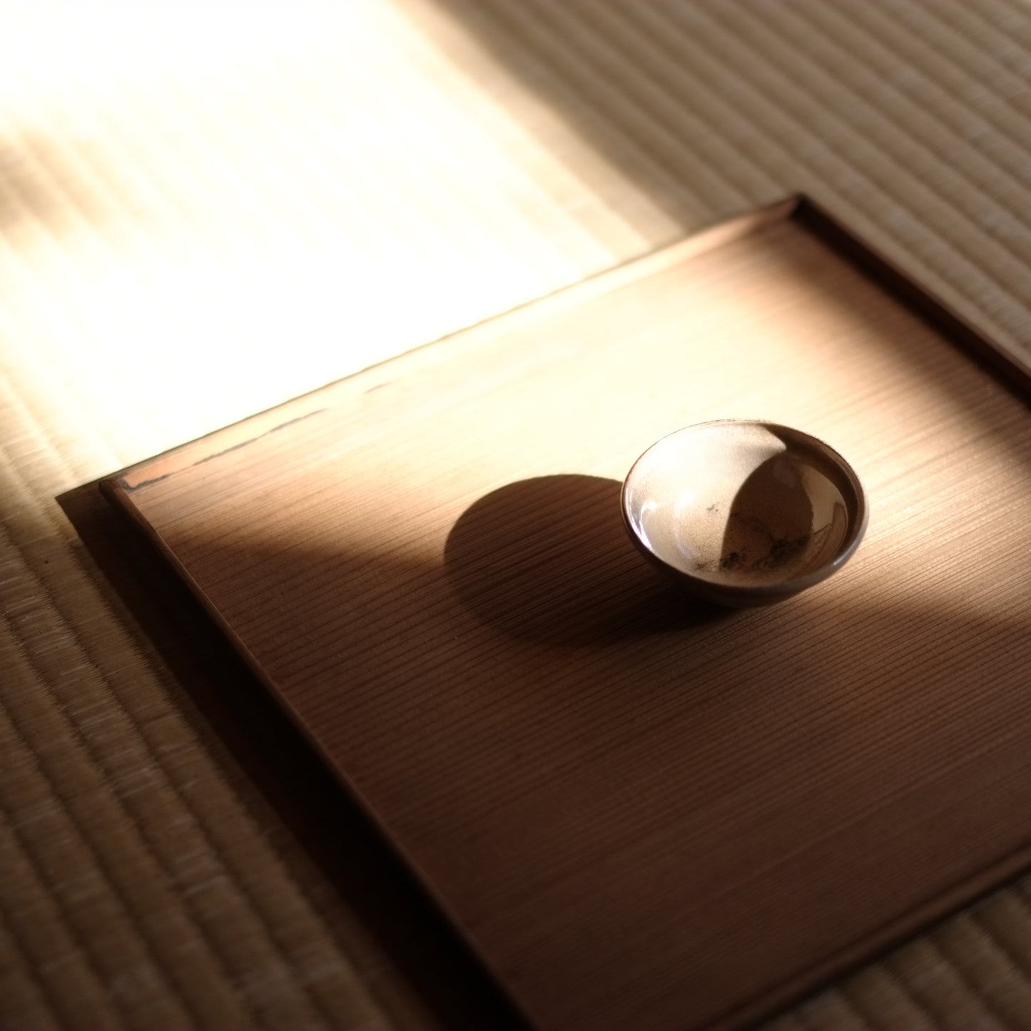 時代　長石釉　鳥居図盃　(幕末-明治頃　19世紀末)