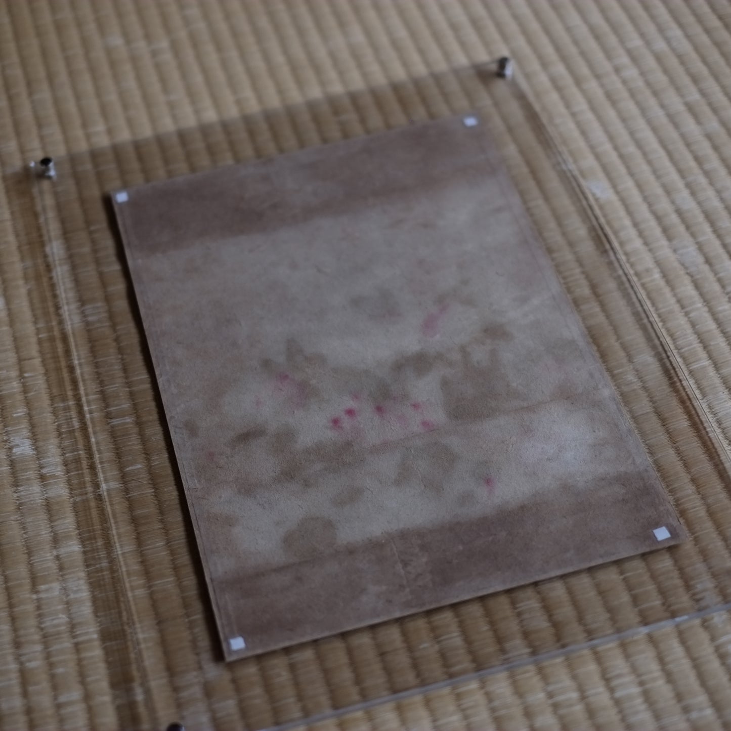 時代　李朝民画絹本葡萄図　額装品　(李朝中-後期)