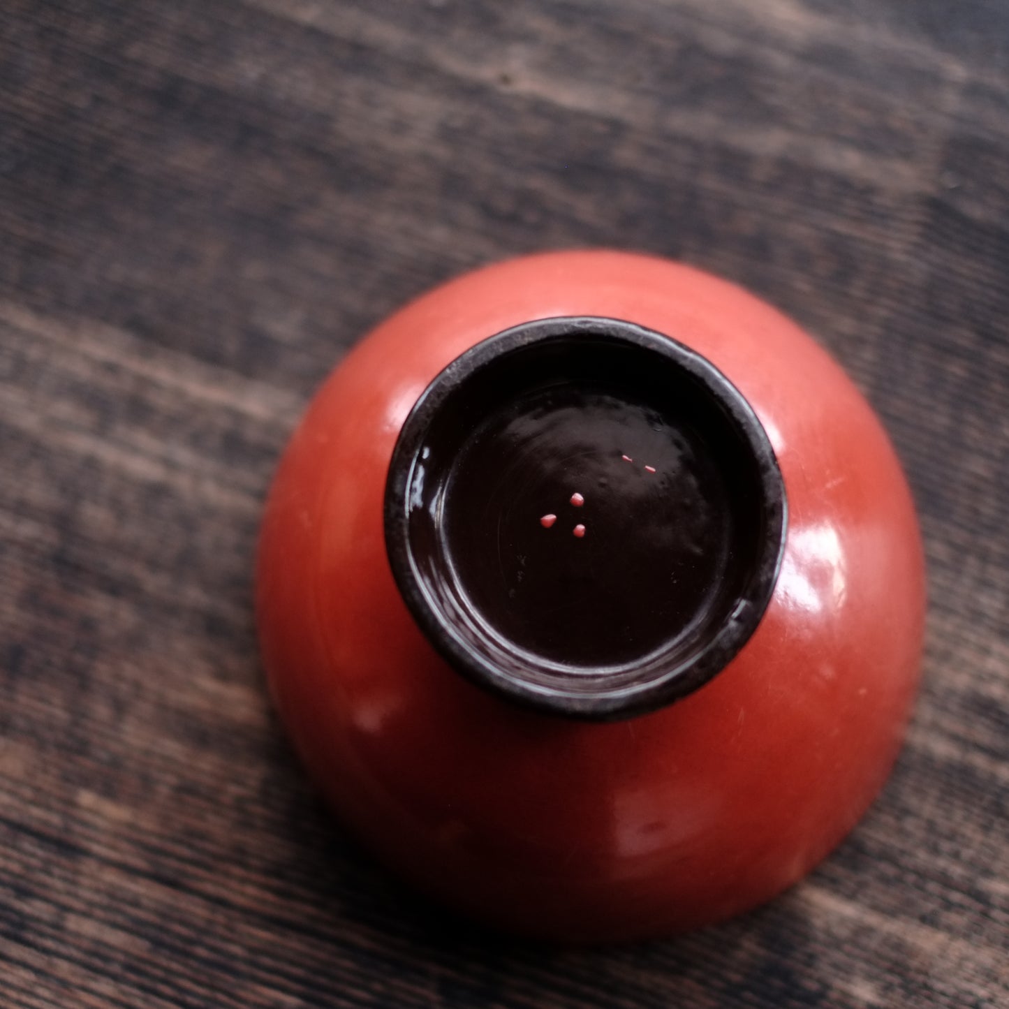 時代　古能登・古輪島塗朱椀　（江戸時代17-18世紀）