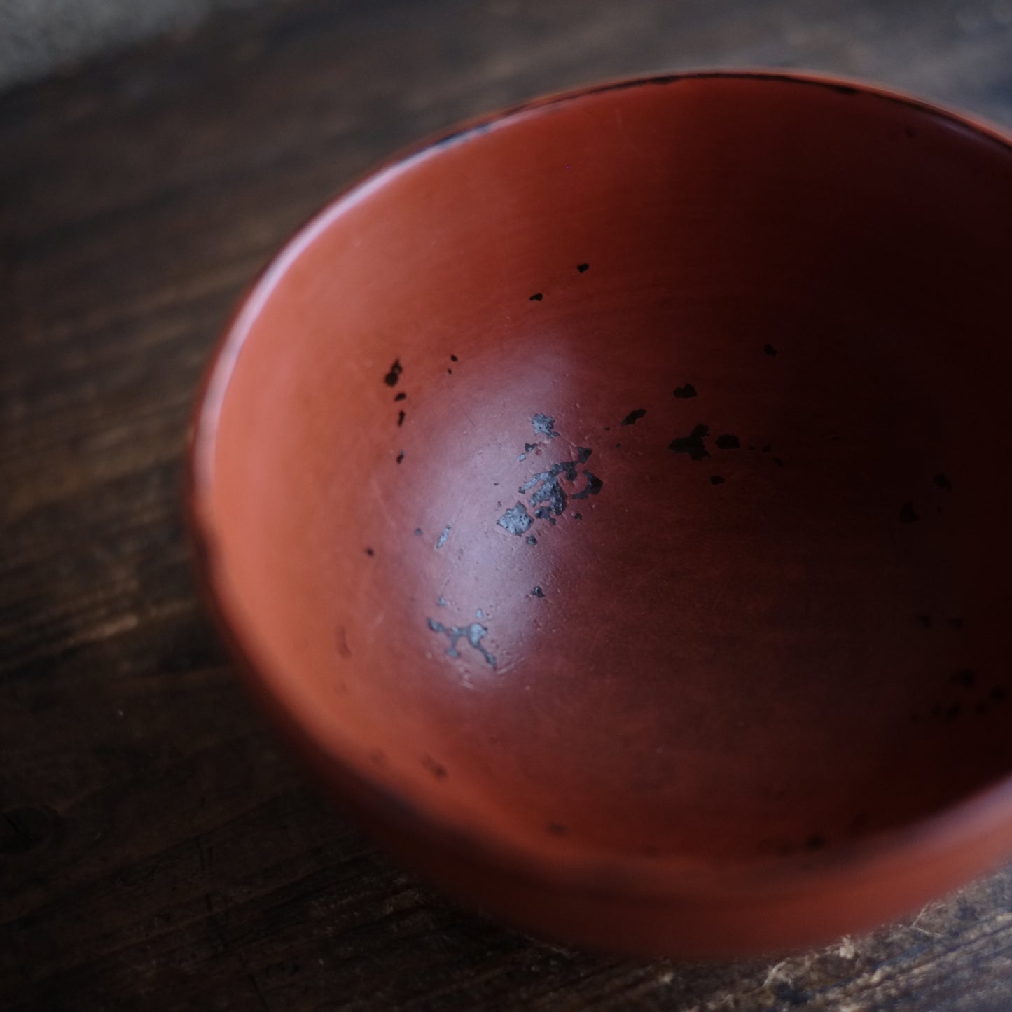 時代　古能登・古輪島塗朱椀　（江戸時代17-18世紀）