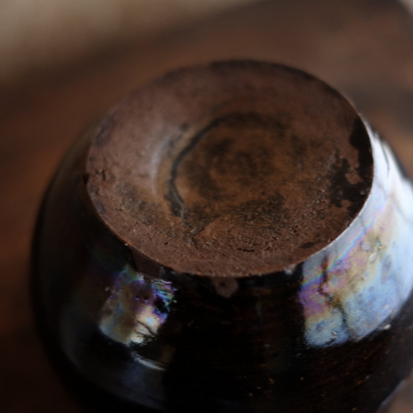 時代　鉄釉灰打掛壺　(20世紀)