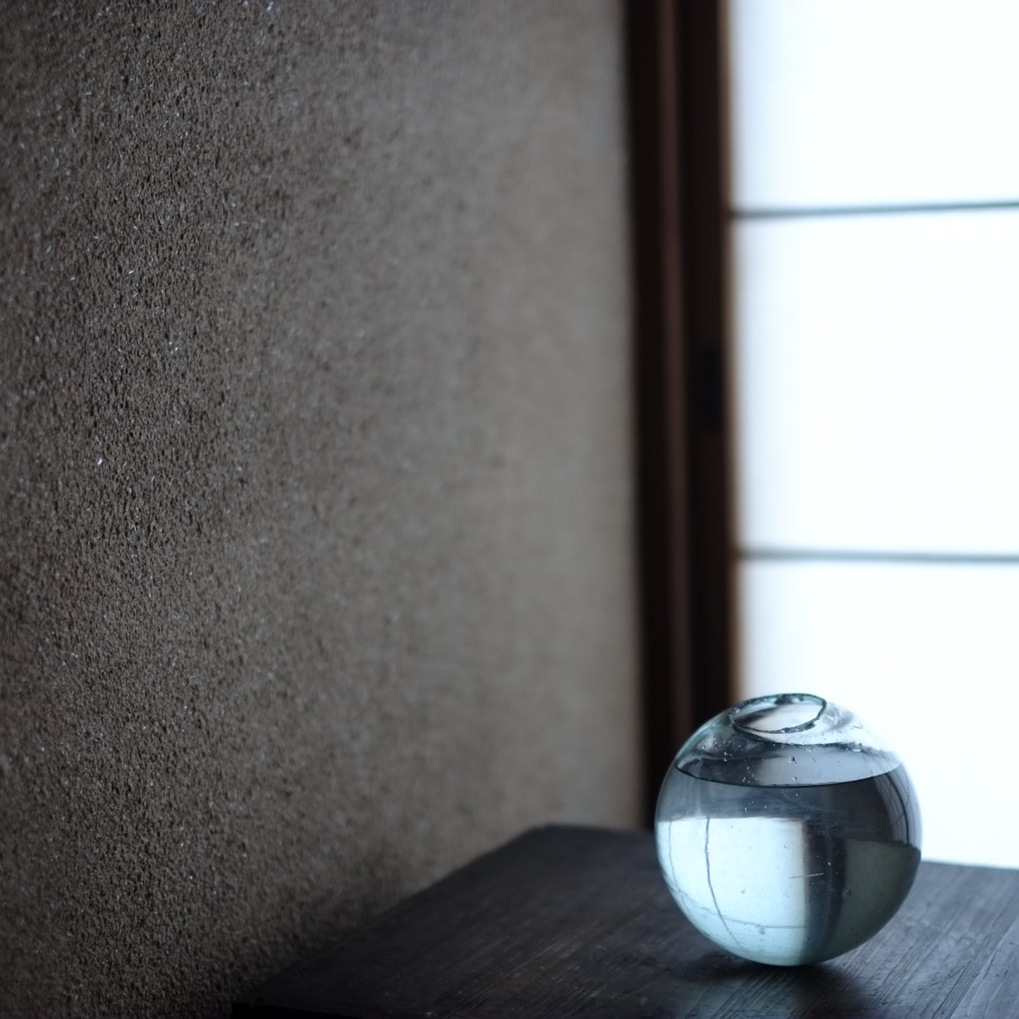 時代　吹きガラス　金魚玉 　（小）