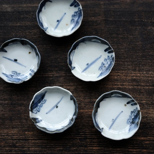 古伊万里 山水図 豆皿(江戸時代)