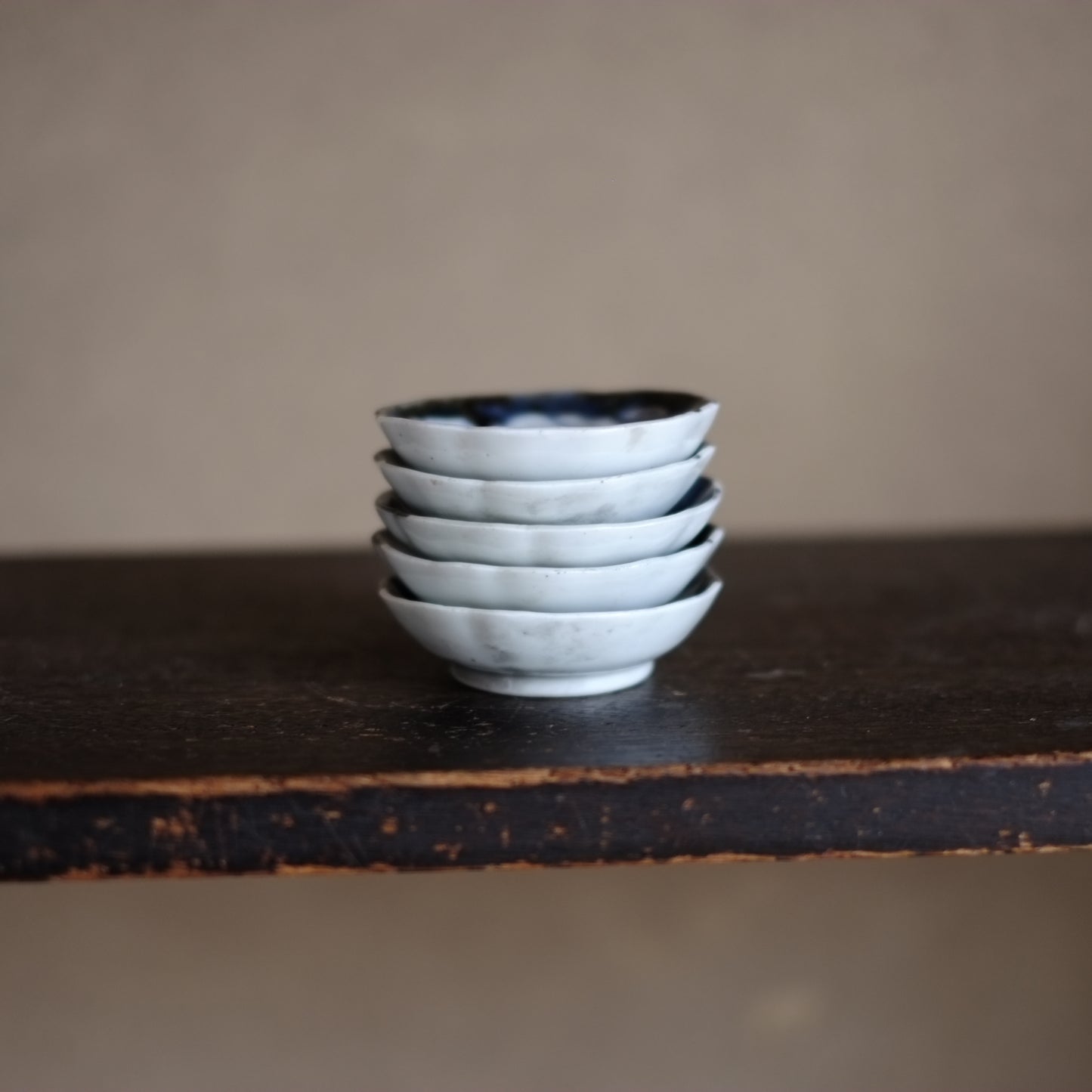 古伊万里　山水図　豆皿（江戸時代）