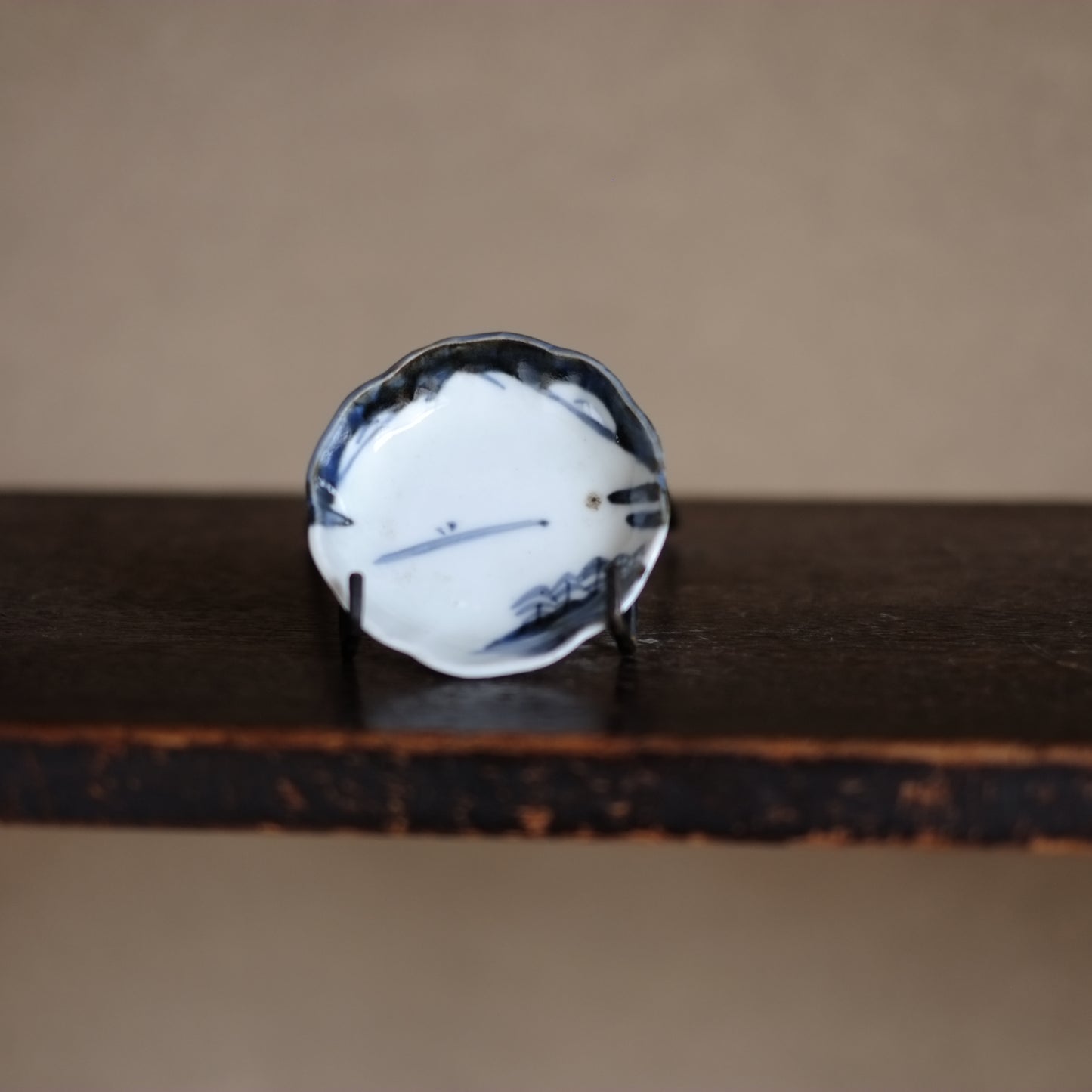 古伊万里　山水図　豆皿（江戸時代）