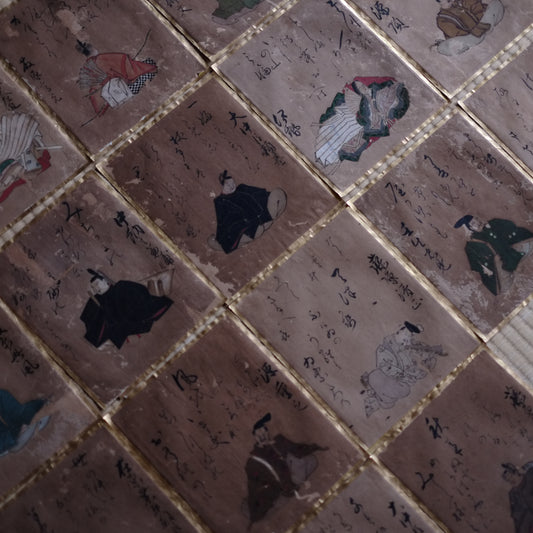 肉筆彩筆 三十六歌仙書画色紙 各種一枚 (江戸時代)