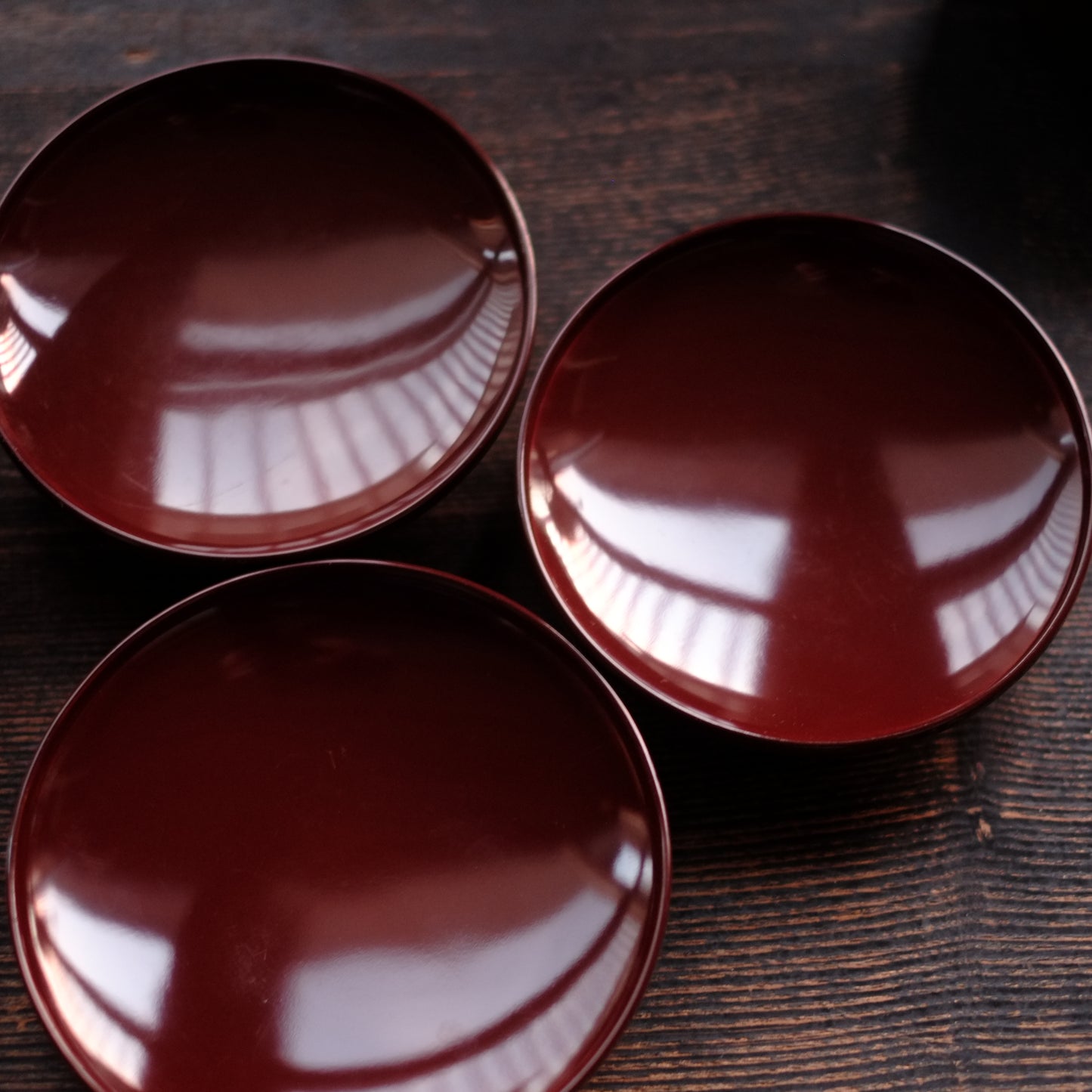 時代　利休形潤塗蓋付面桶椀　中　『汁椀』(江戸-明治初期18-19世紀)