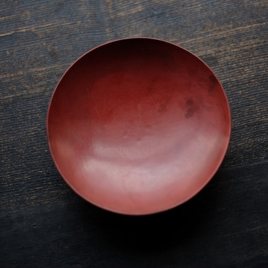 時代 朱漆塗皿 大引盃 (江戸時代)