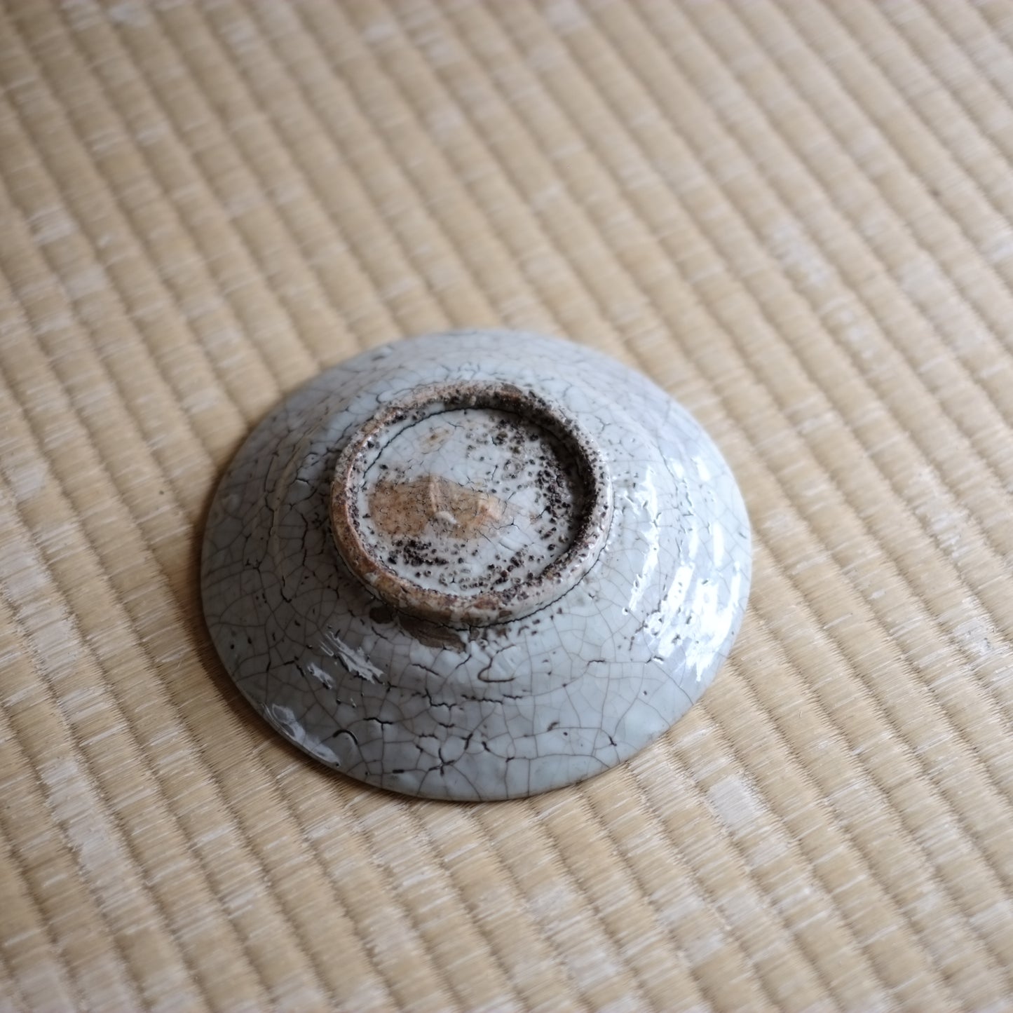 時代　青花　呉須手染付　鳳凰文平皿　明朝末期(17世紀)
