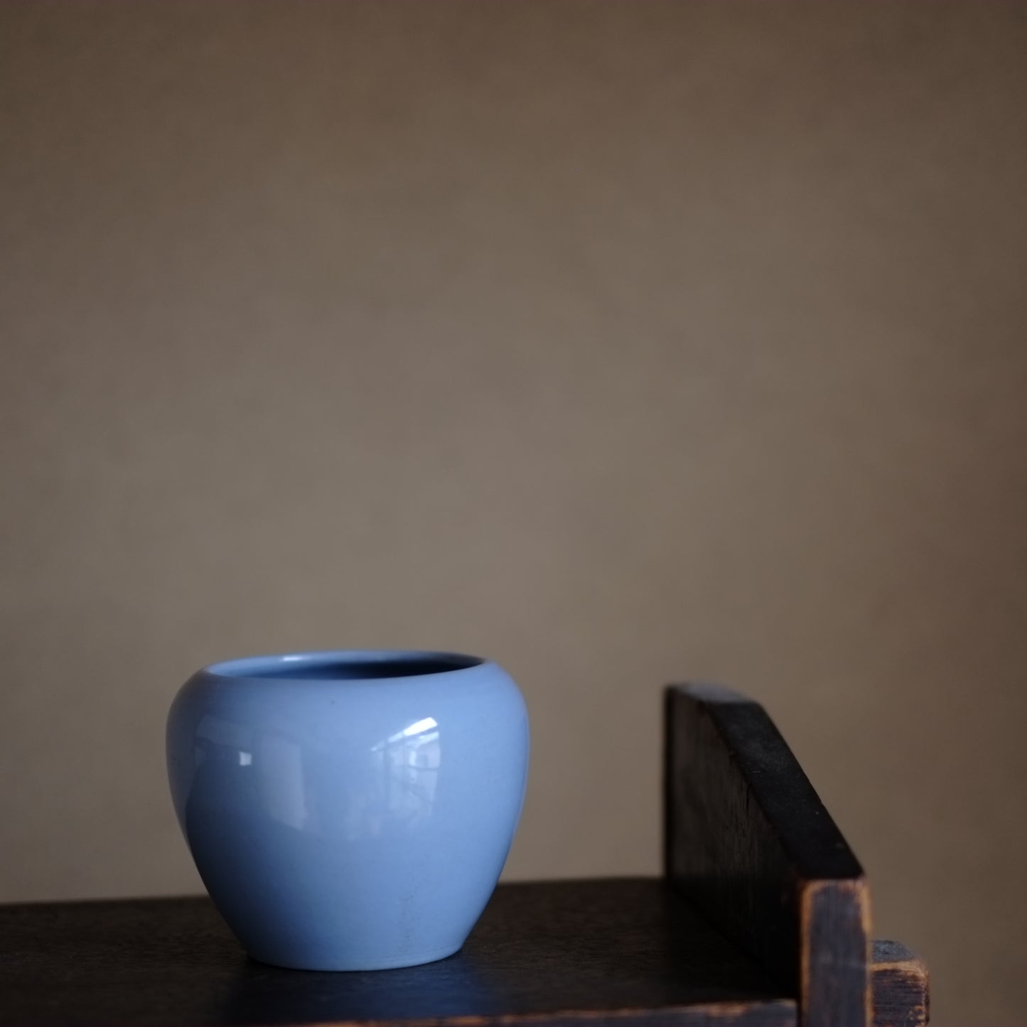 時代　薄青釉　小壺・火入　(明治期頃)