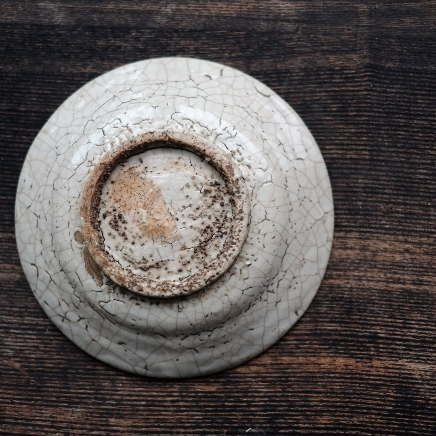 時代　青花　呉須手染付　鳳凰文平皿　明朝末期(17世紀)