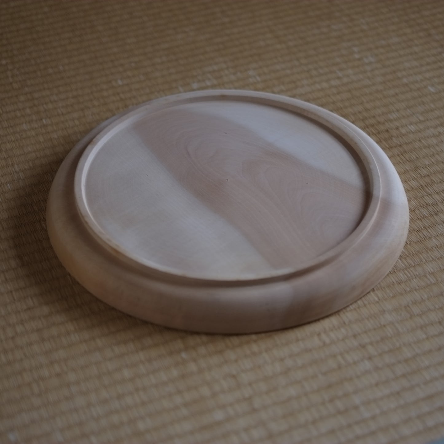 時代　白木地丸盆　(20世紀)