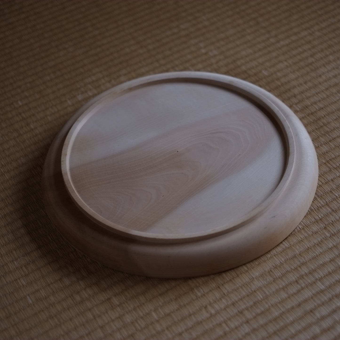 時代　白木地丸盆　(20世紀)