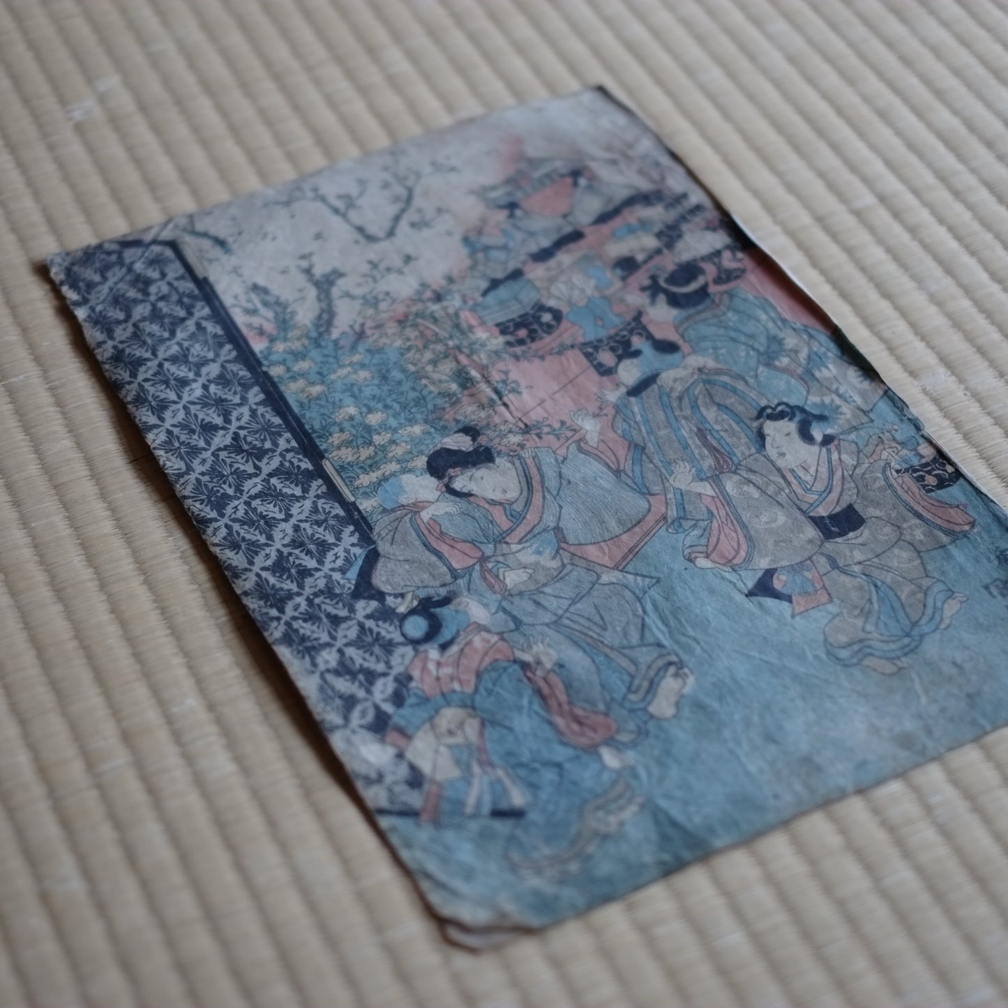 歌川国貞　浮世絵　手刷木版画　(江戸時代)