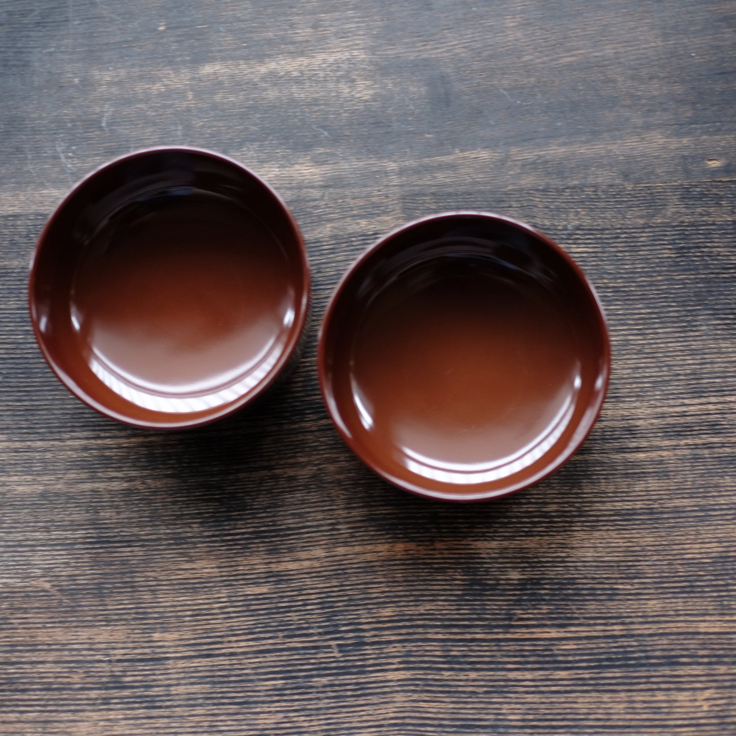 時代　利休形潤塗蓋付面桶椀　中　『汁椀』(江戸-明治初期18-19世紀)