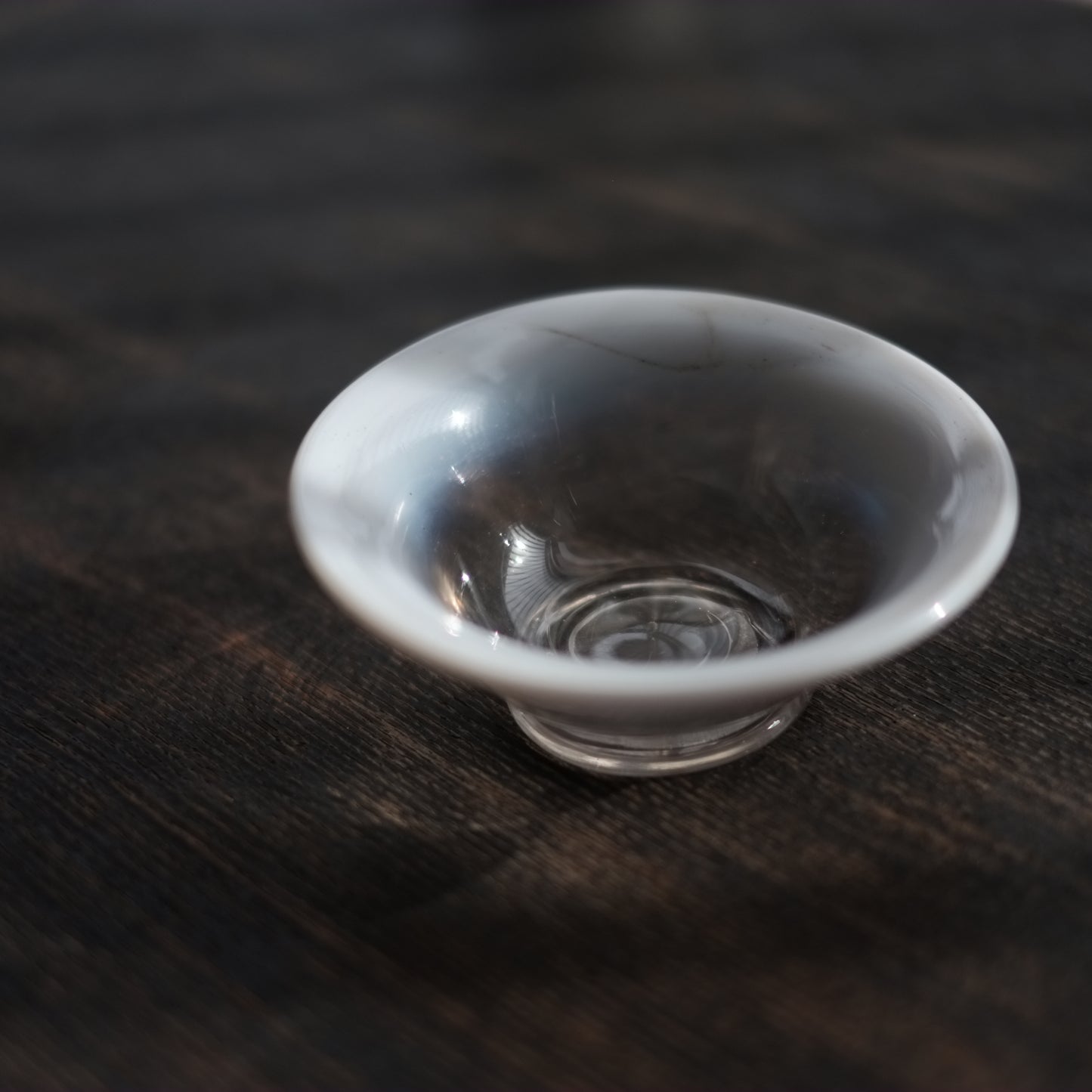 時代　縁乳白氷コップ　ウランガラス　大正期頃　(20世紀)