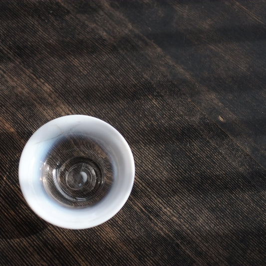 時代 縁乳白氷コップ ウランガラス 大正期頃 (20世紀)