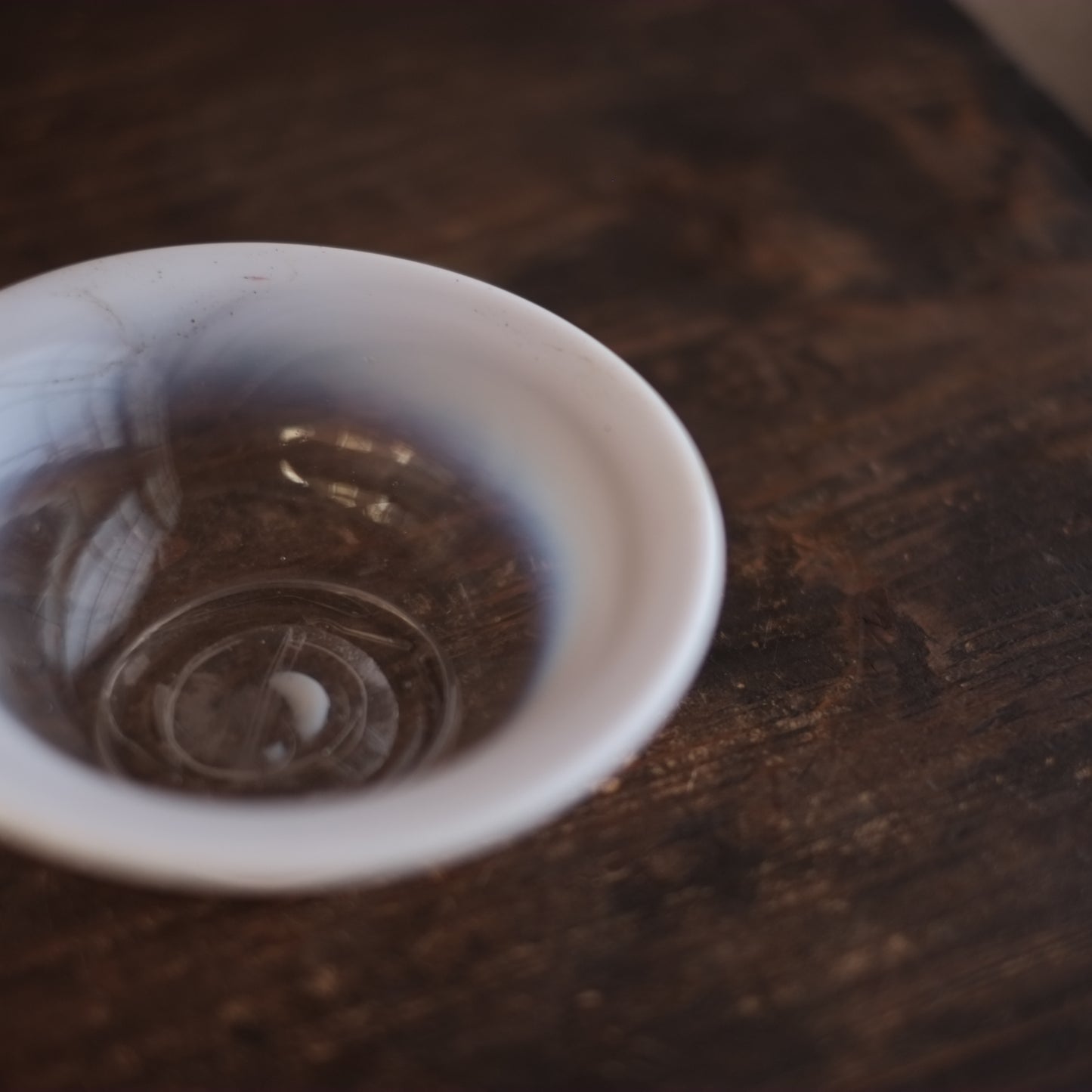 時代　縁乳白氷コップ　ウランガラス　大正期頃　(20世紀)