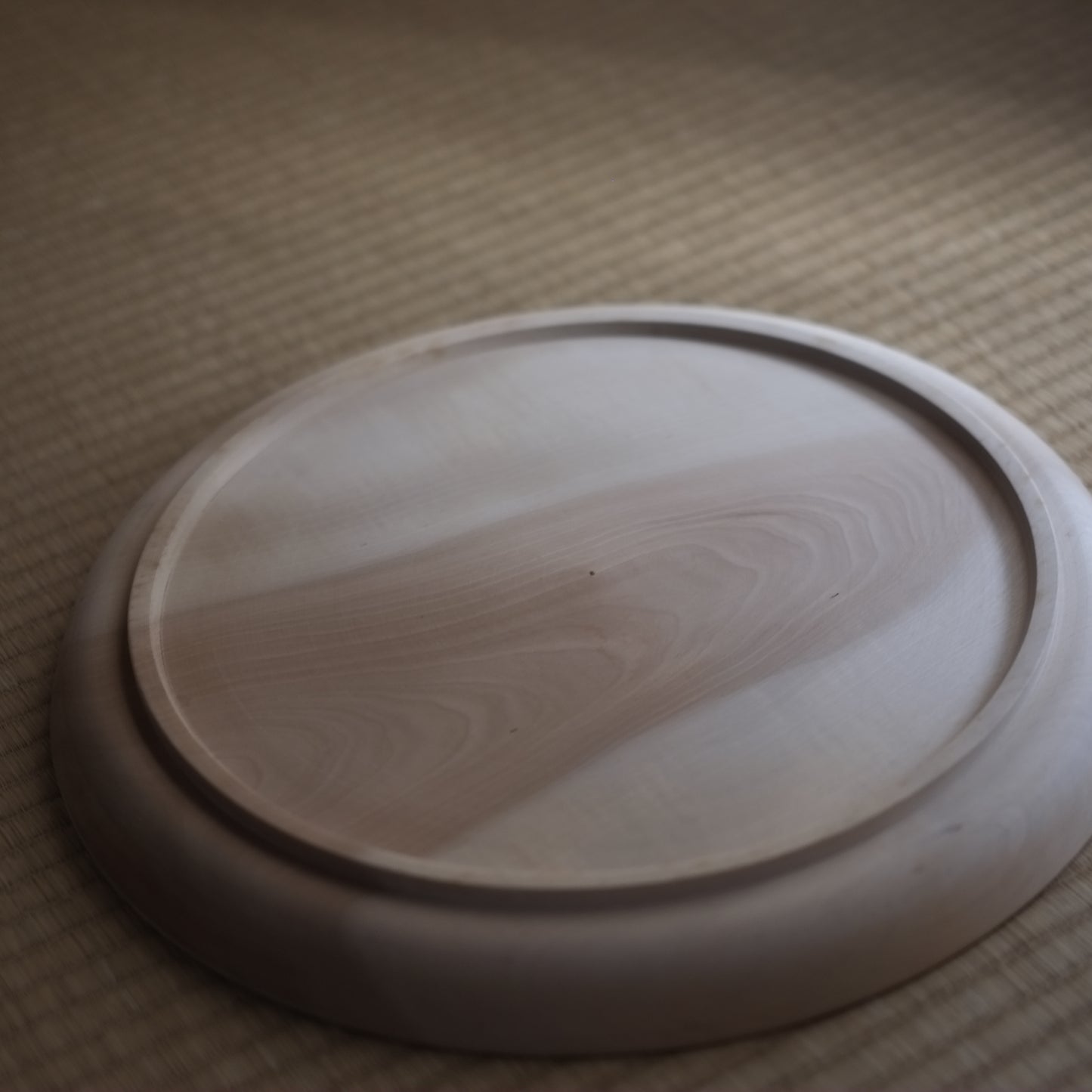 時代　白木地丸盆　(20世紀)