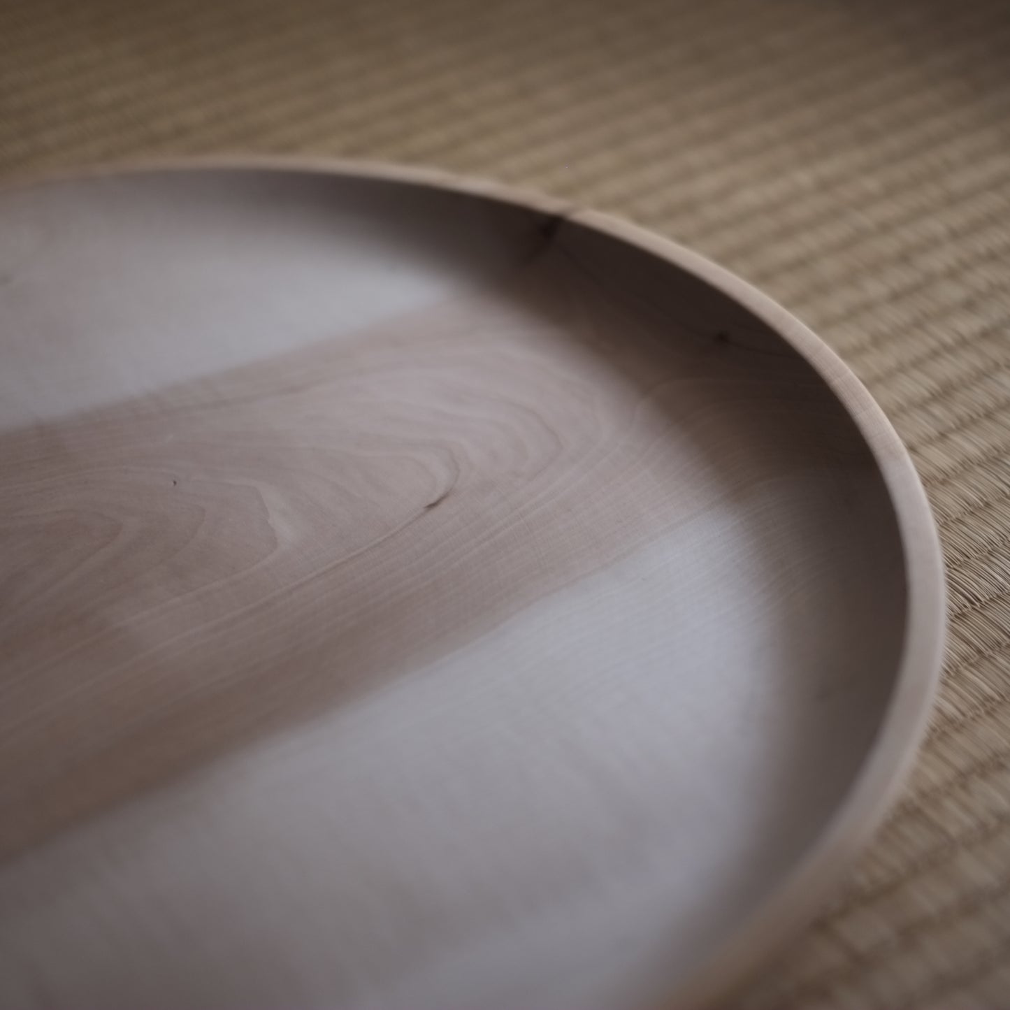 時代　白木地丸盆　(20世紀)