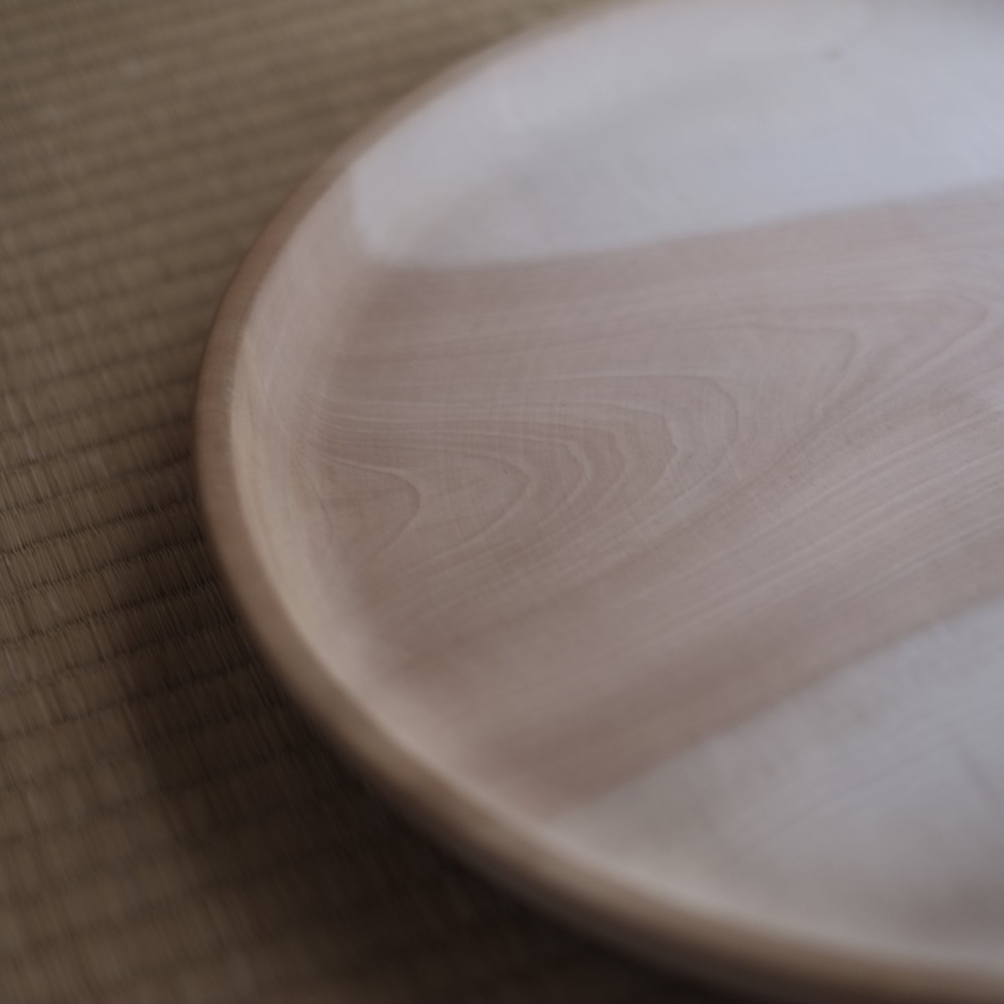 時代　白木地丸盆　(20世紀)