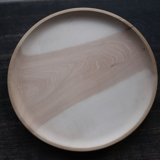 時代　白木地丸盆　(20世紀)