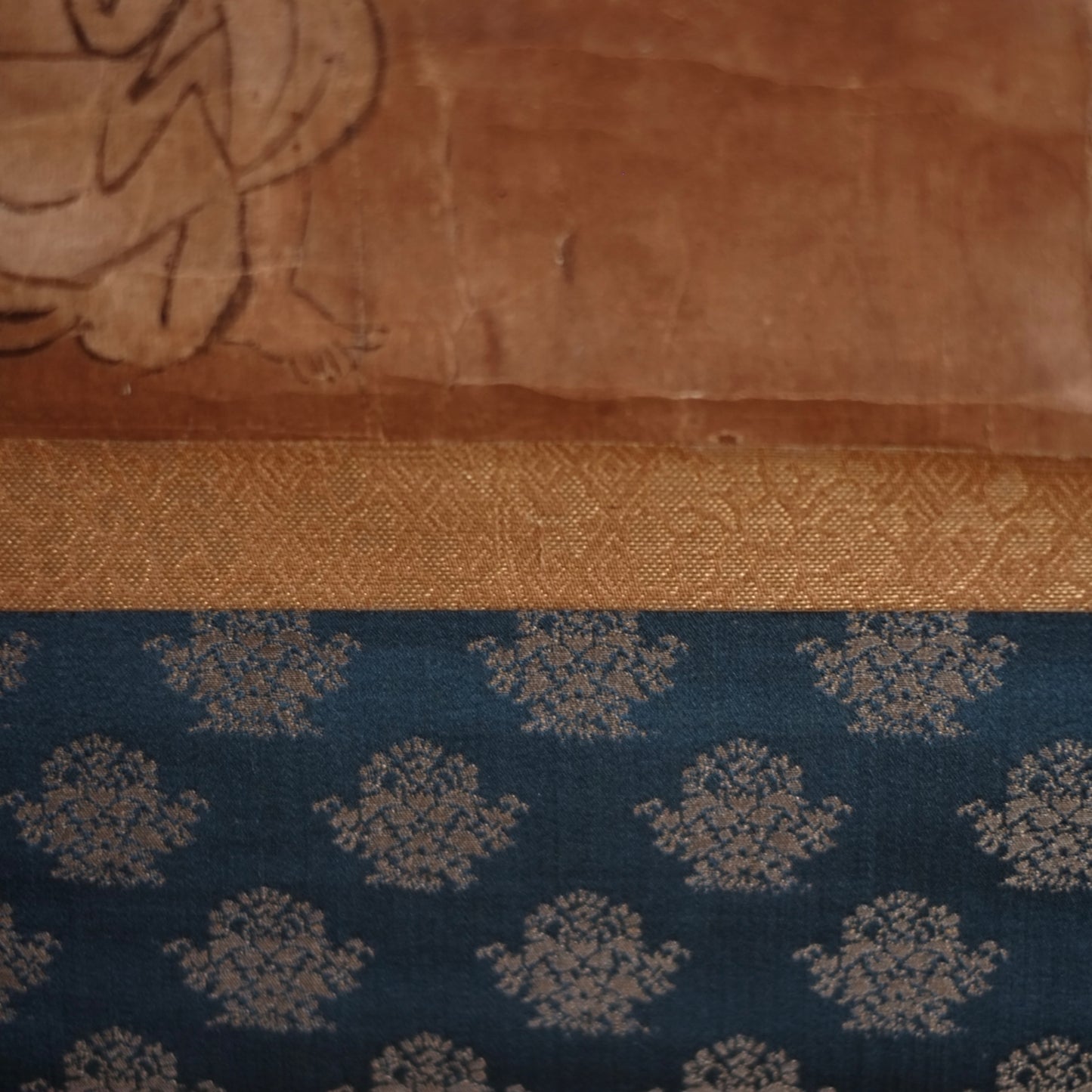 時代　紙本肉筆彩色　七福神図　掛軸 (江戸後期-明治時代)