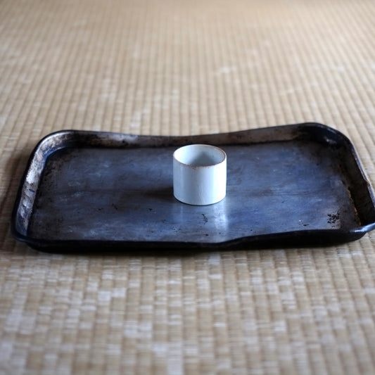 時代　白磁　筒半猪口　(18-19世紀頃)