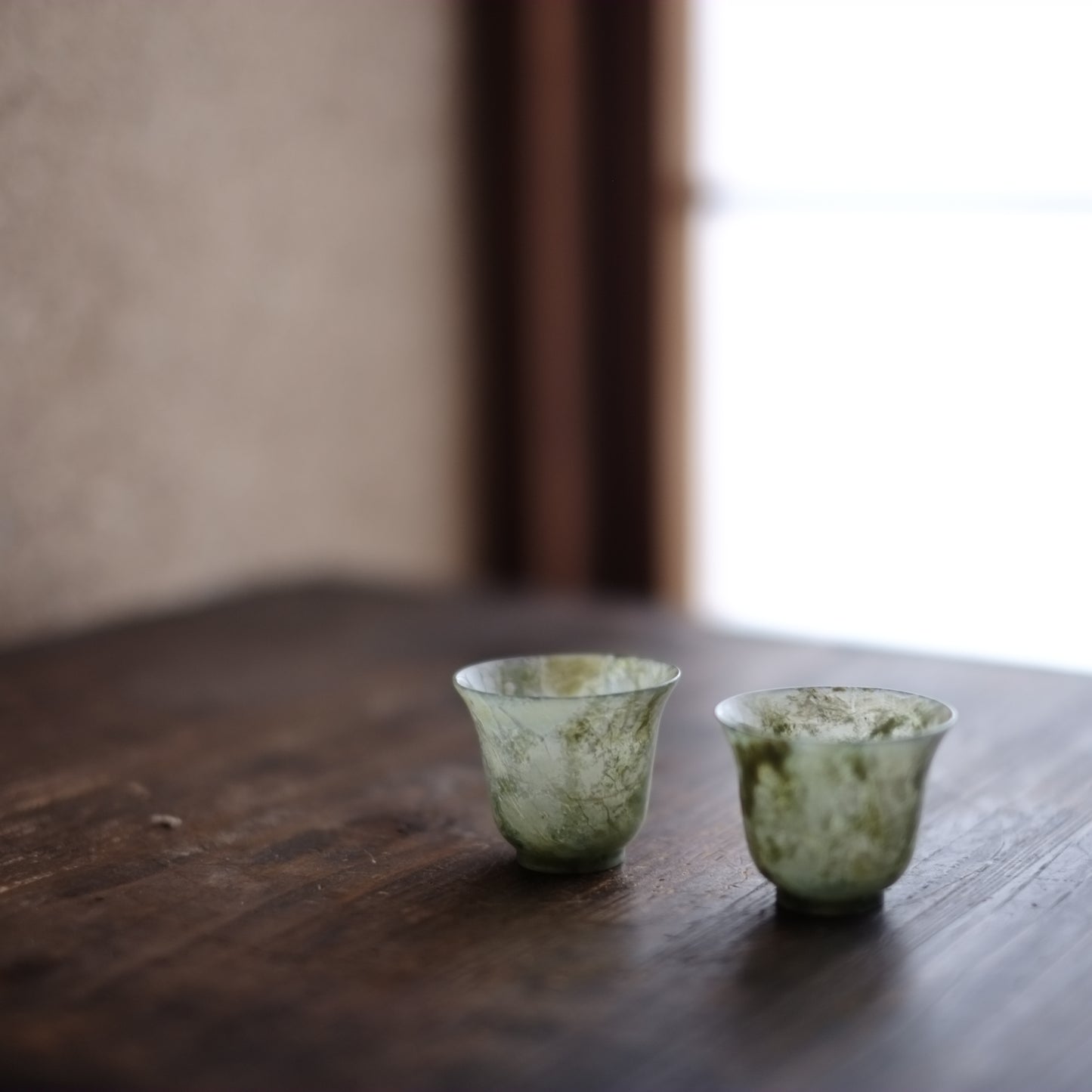 時代　唐物 玉石杯　一對（二客セット）
