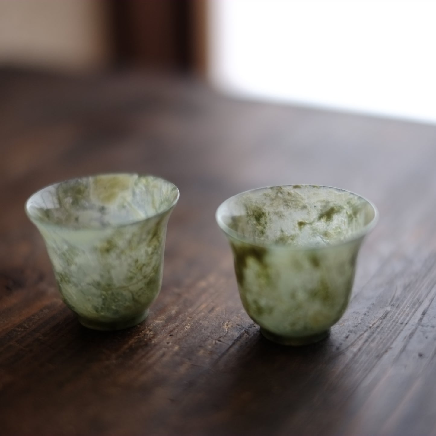 時代　唐物 玉石杯　一對（二客セット）