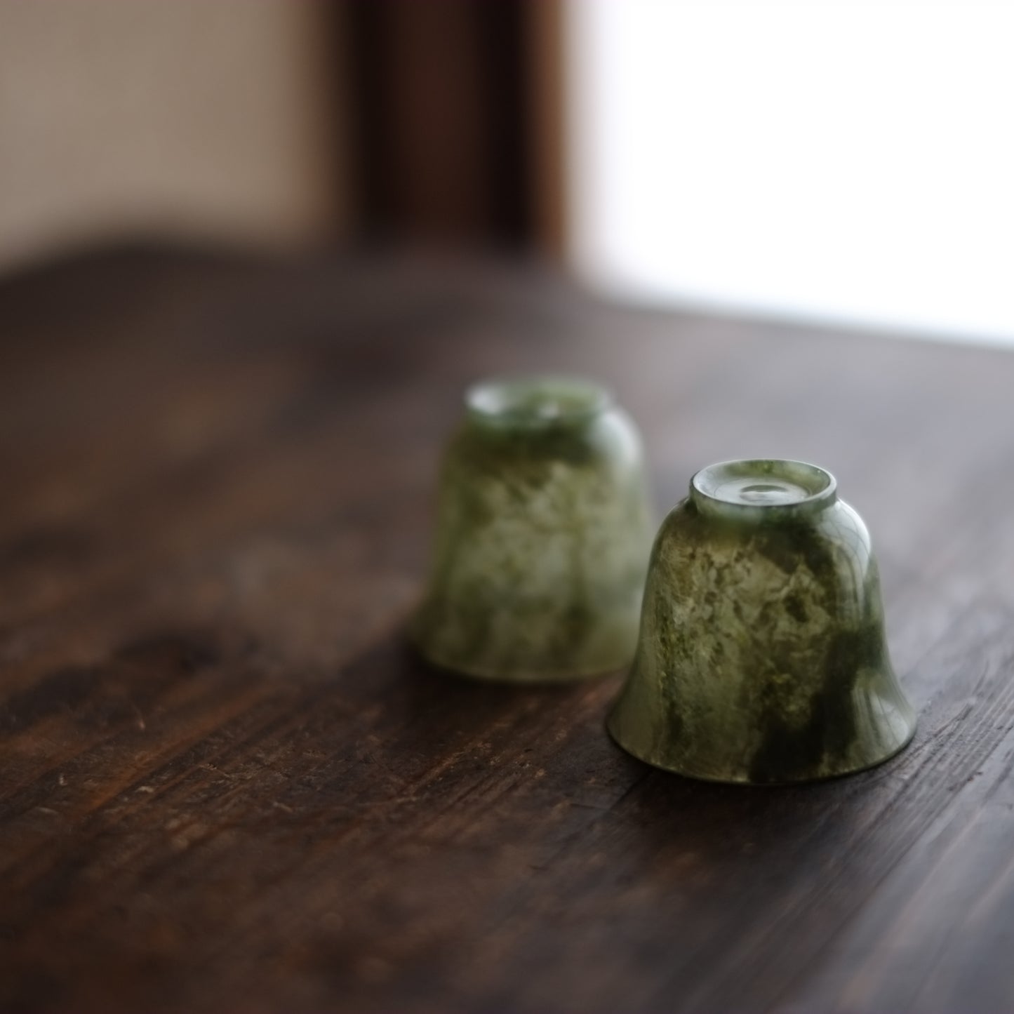 時代　唐物 玉石杯　一對（二客セット）