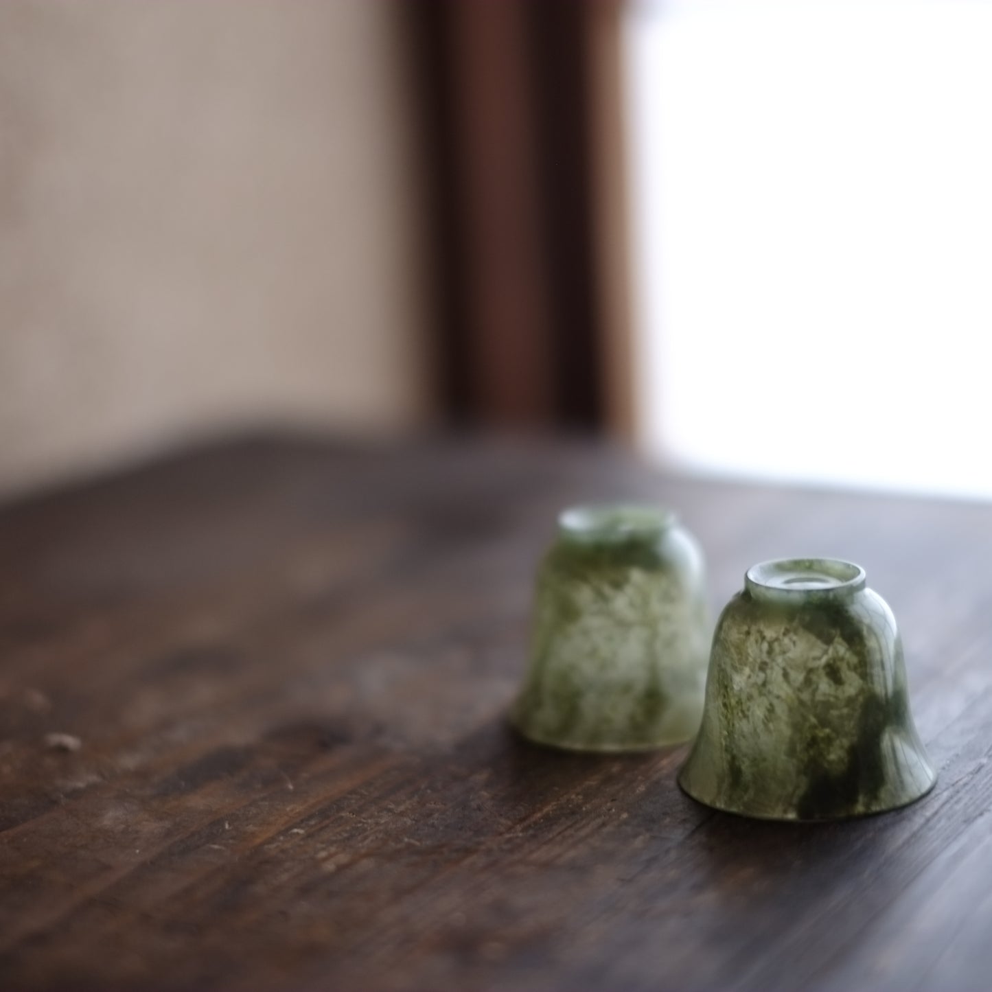 時代　唐物 玉石杯　一對（二客セット）