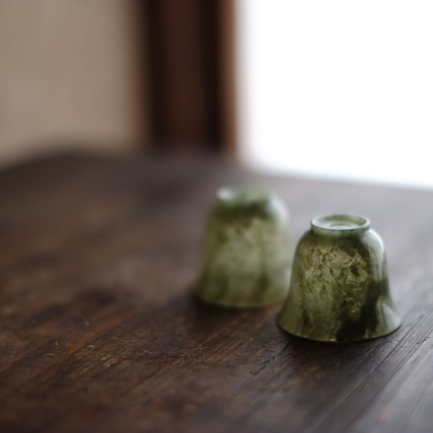 時代　唐物 玉石杯　一對（二客セット）