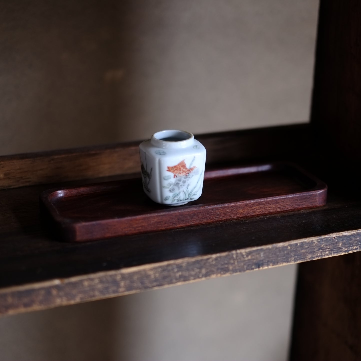 時代　長角刳抜木地盆　(大正-昭和頃)