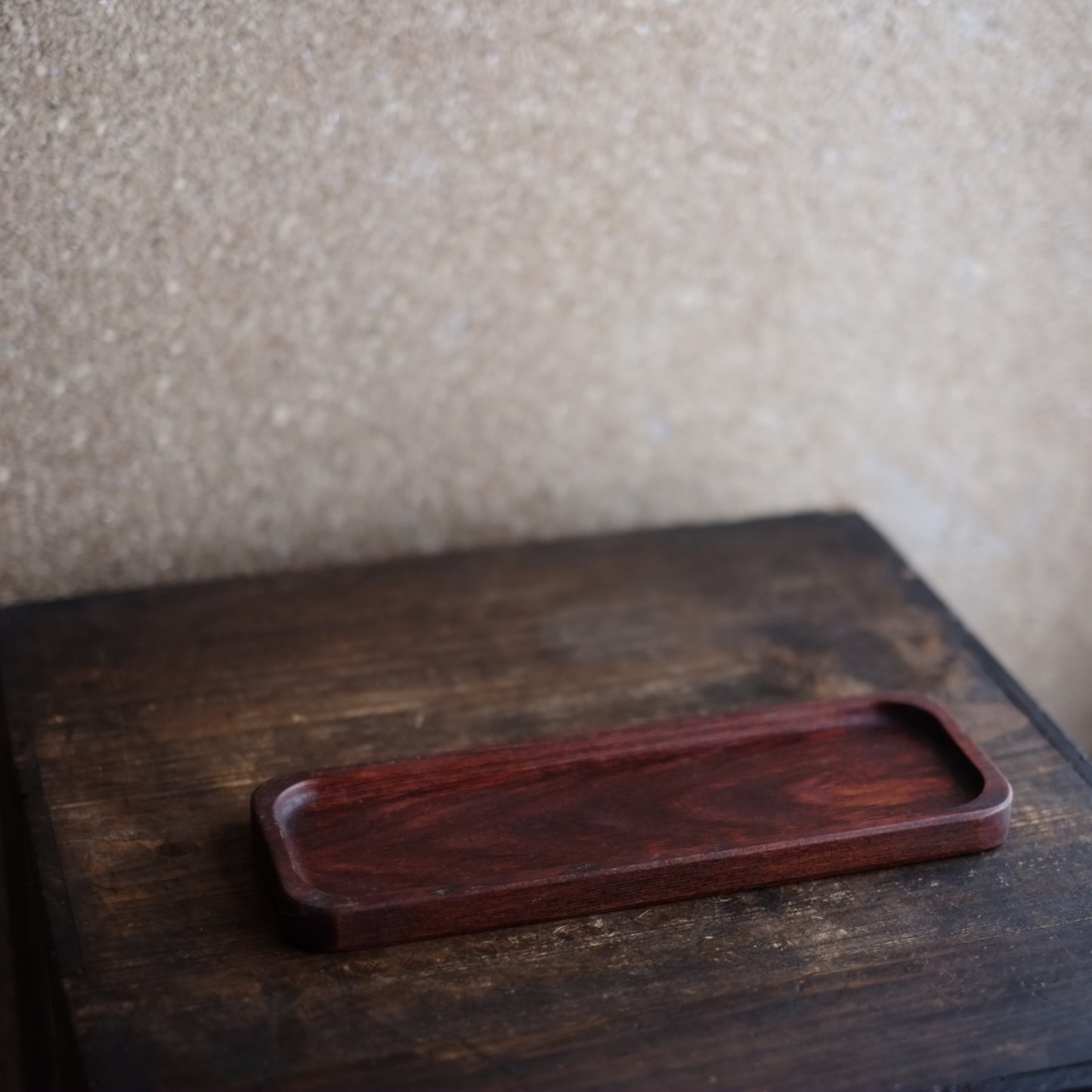 時代　長角刳抜木地盆　(大正-昭和頃)