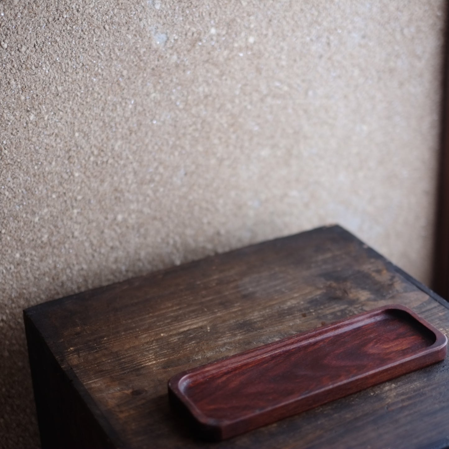 時代　長角刳抜木地盆　(大正-昭和頃)