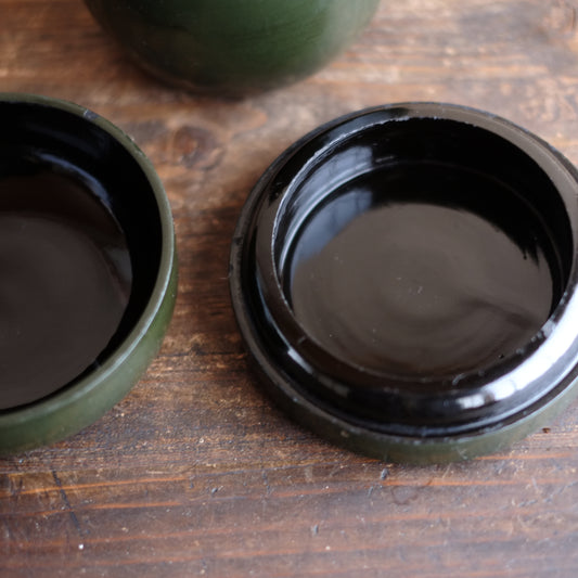 時代　青漆底黒塗　蓋付　信玄弁当　(明治期頃　19世紀)