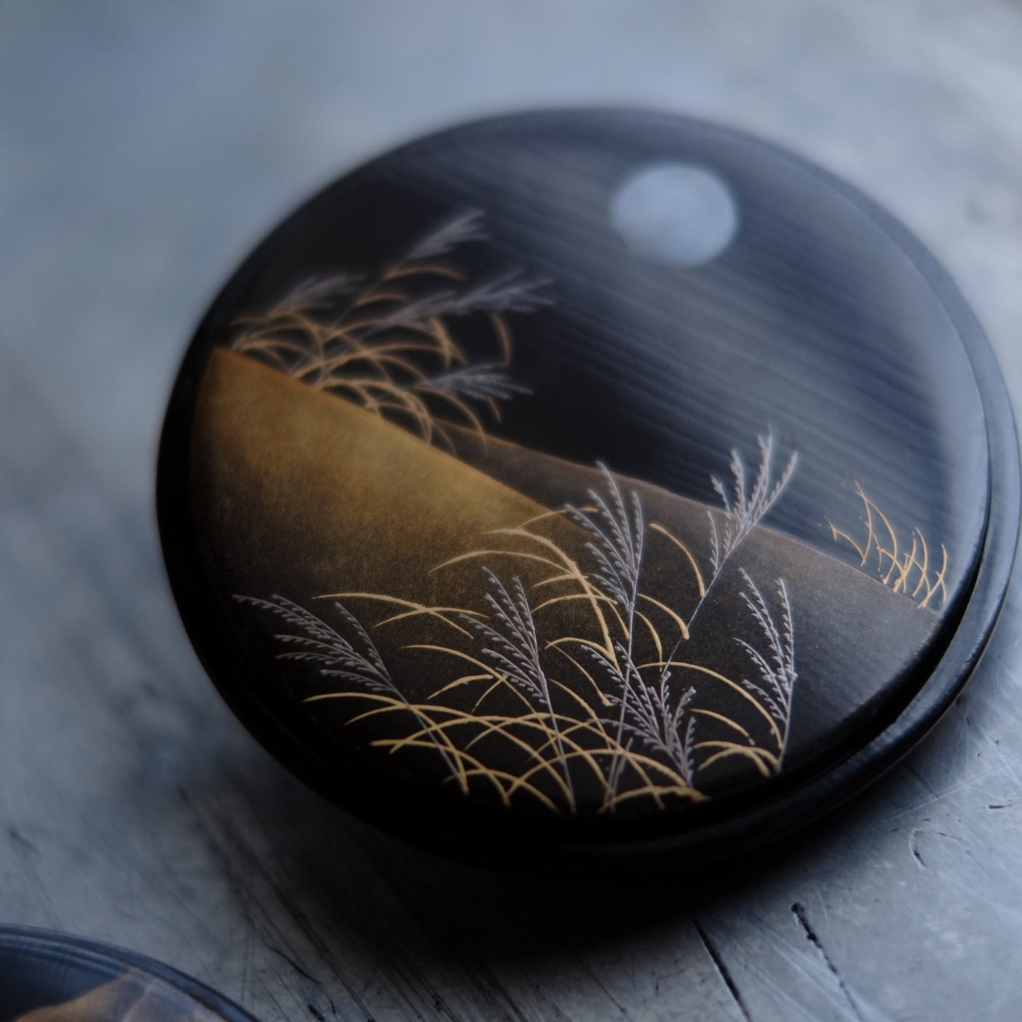 時代　研出蒔絵蓋　鉄銚子　対　燗鍋　時代箱付 (江戸時代)