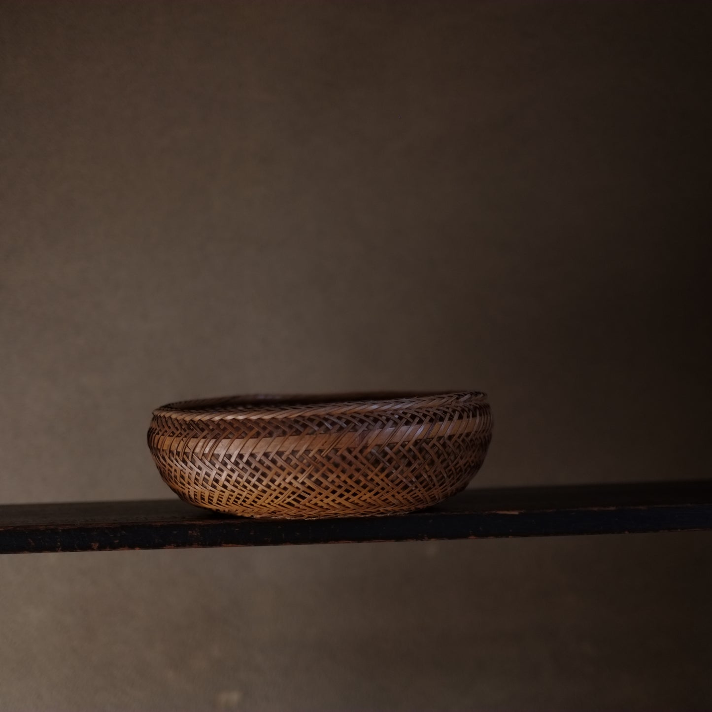 時代　竹編籠
