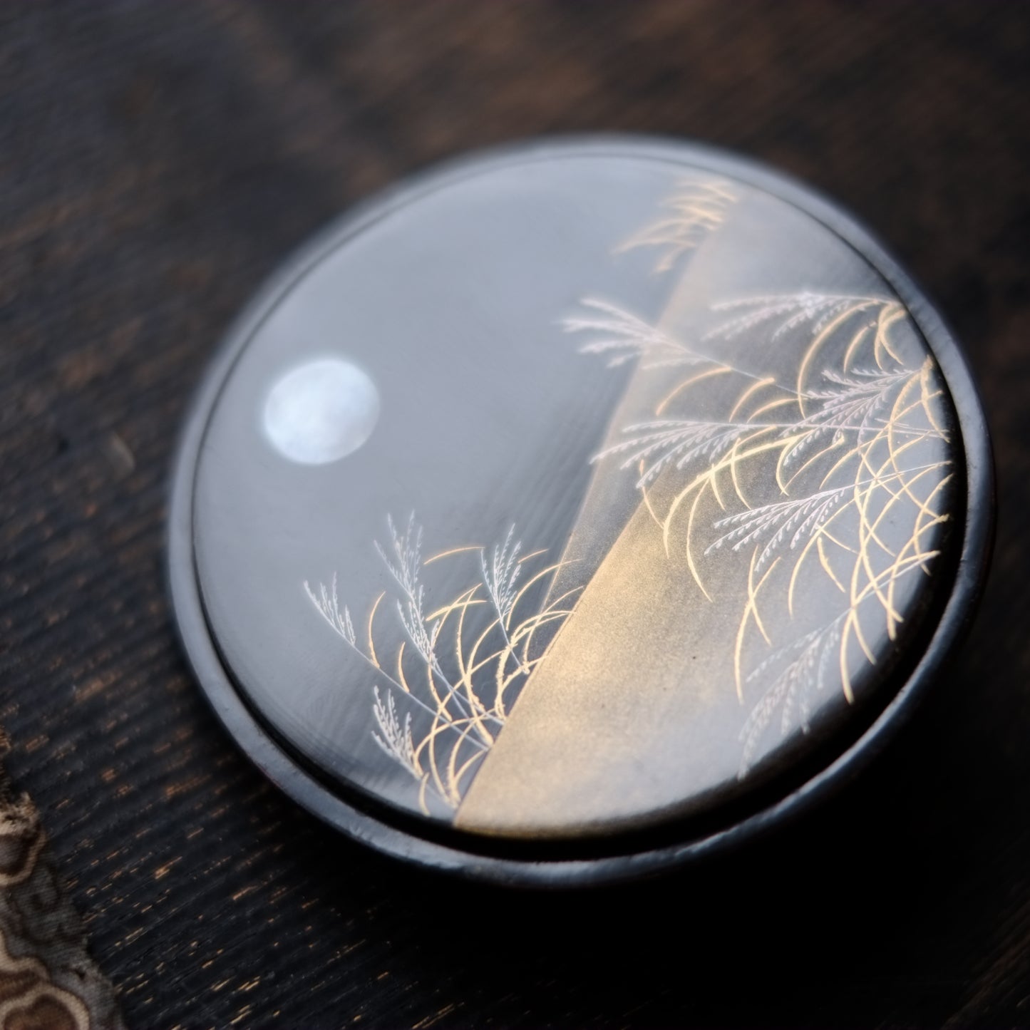 時代　研出蒔絵蓋　鉄銚子　対　燗鍋　時代箱付 (江戸時代)