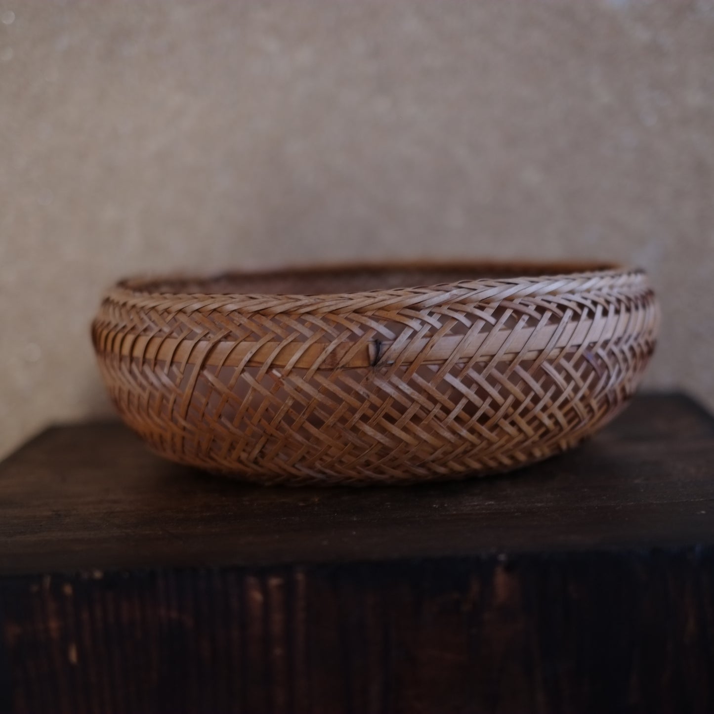 時代　竹編籠